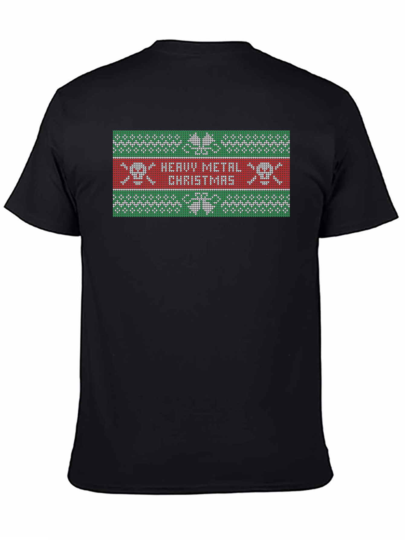 Heavy Metal Christmas Ugly Sweater Style T-Shirt
