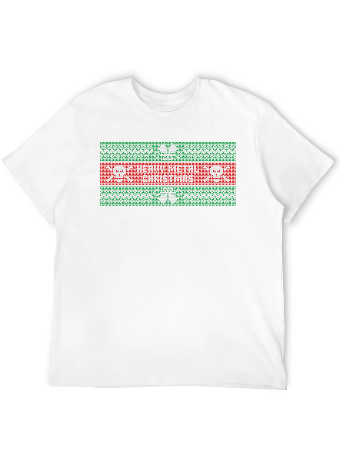 Heavy Metal Christmas Ugly Sweater Style T-Shirt