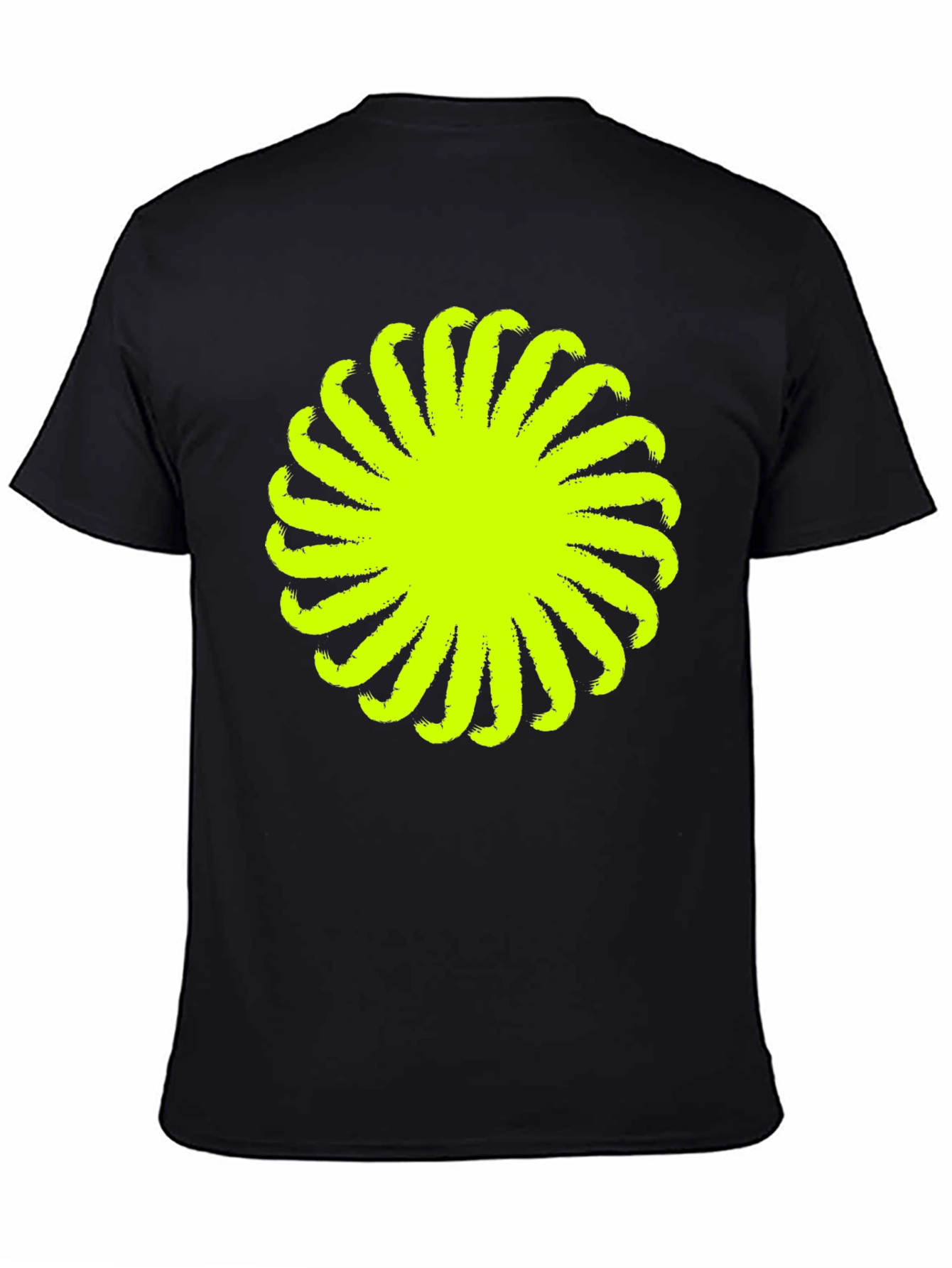 Abstract Graphic Tee - Bold Black Cotton T-Shirt