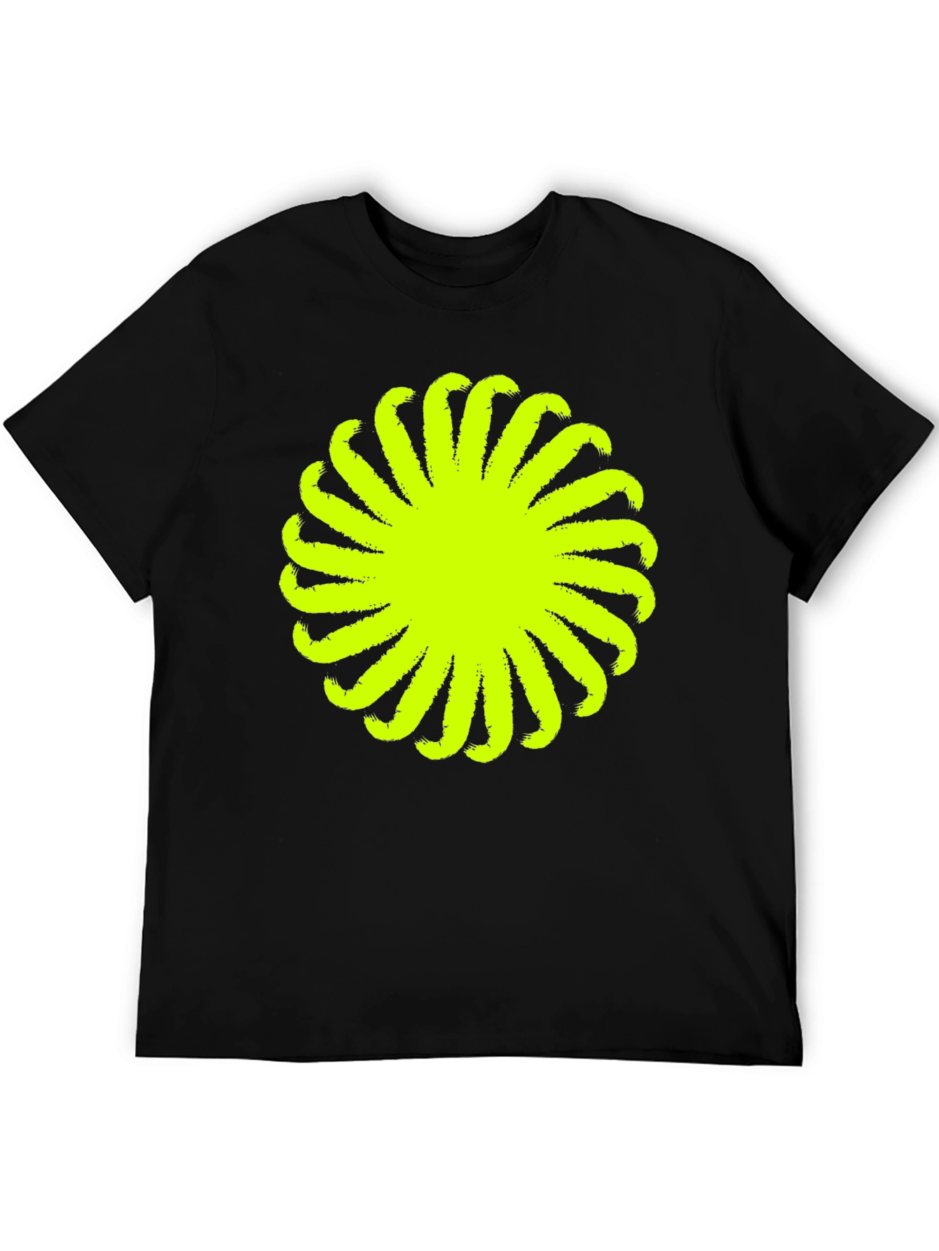 Abstract Graphic Tee - Bold Black Cotton T-Shirt