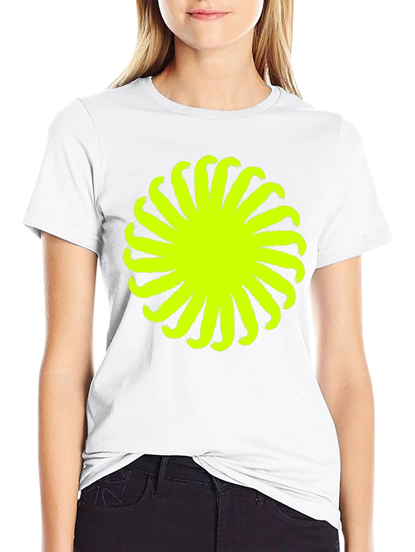 Abstract Graphic Tee - Bold Black Cotton T-Shirt