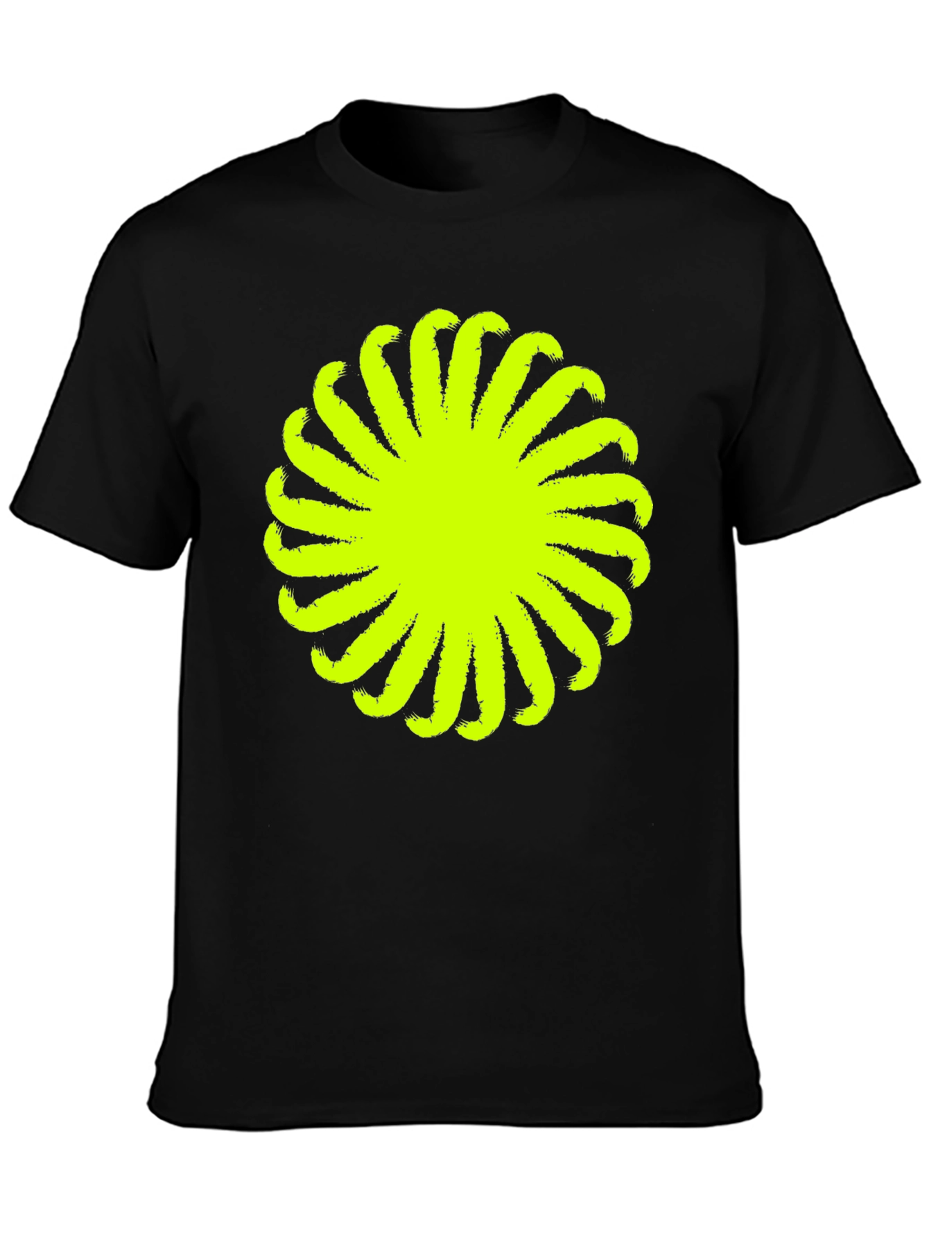 Abstract Graphic Tee - Bold Black Cotton T-Shirt