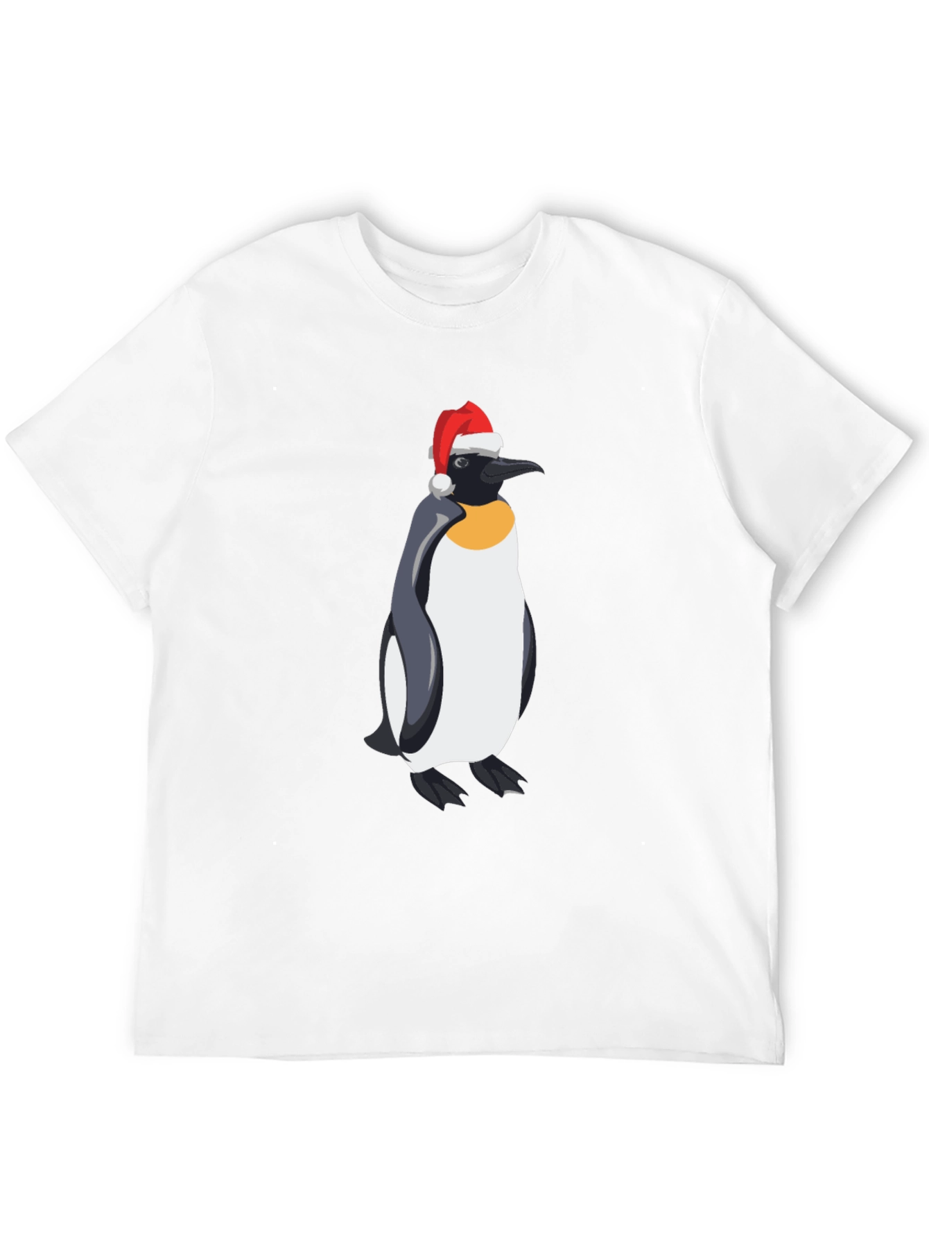 Penguin Santa Hat Graphic Tee - Holiday Style