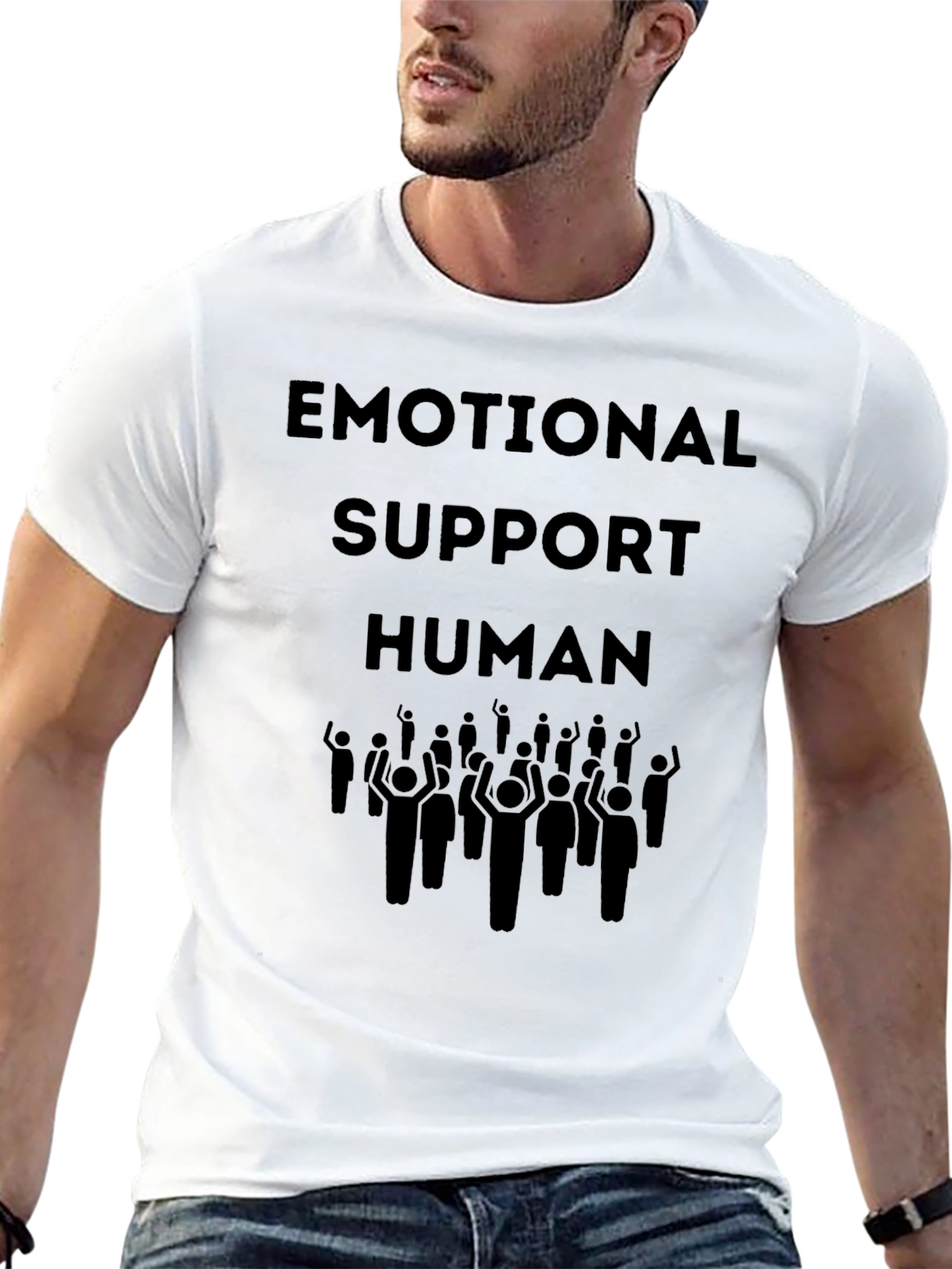 Emotional Support Human Graphic T-Shirt