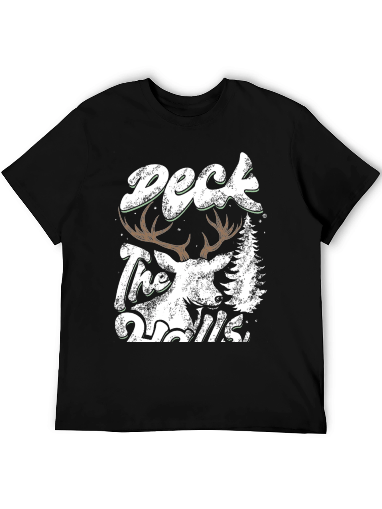 Deck the Halls Deer Graphic T-Shirt