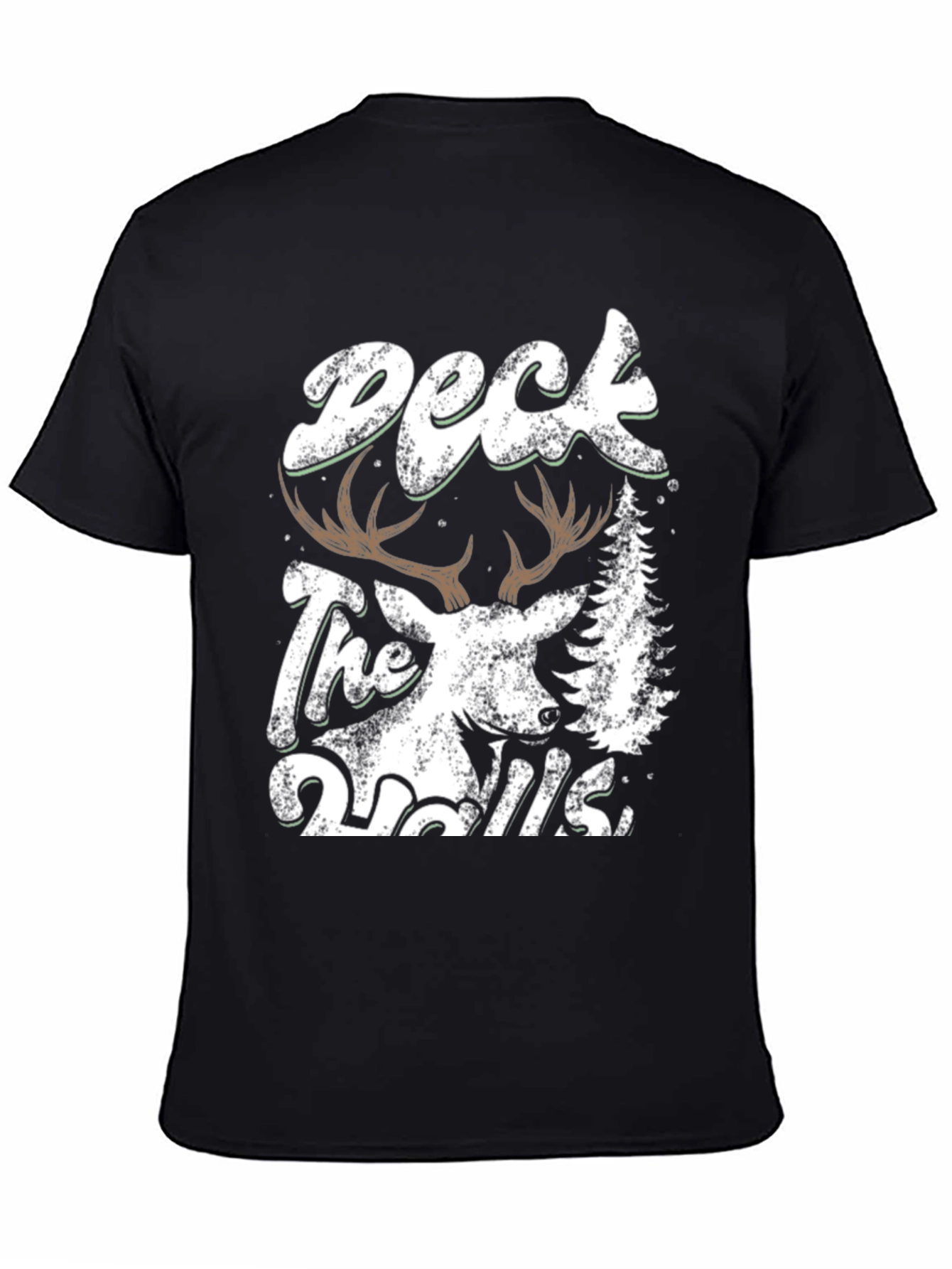 Deck the Halls Deer Graphic T-Shirt