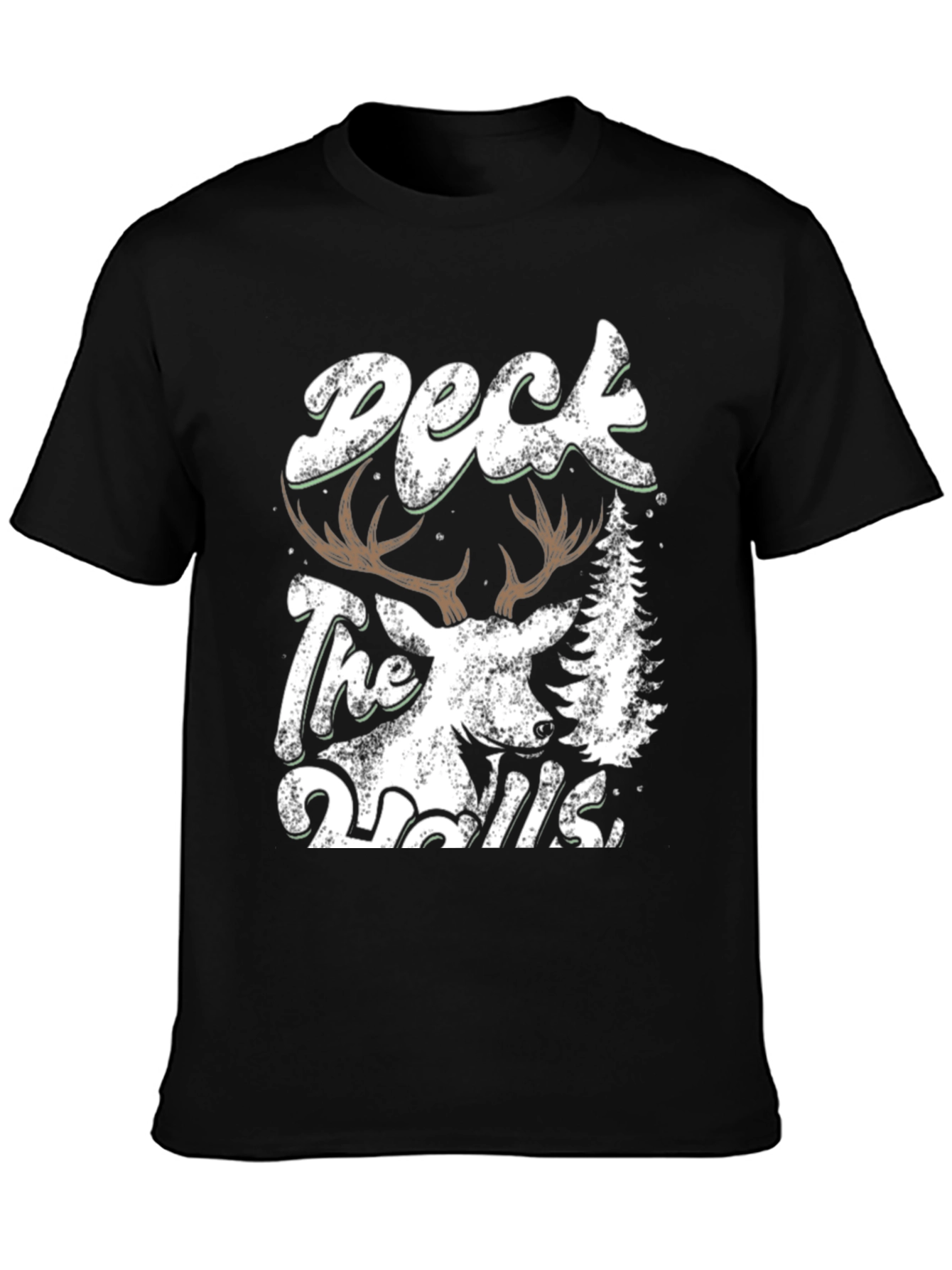 Deck the Halls Deer Graphic T-Shirt