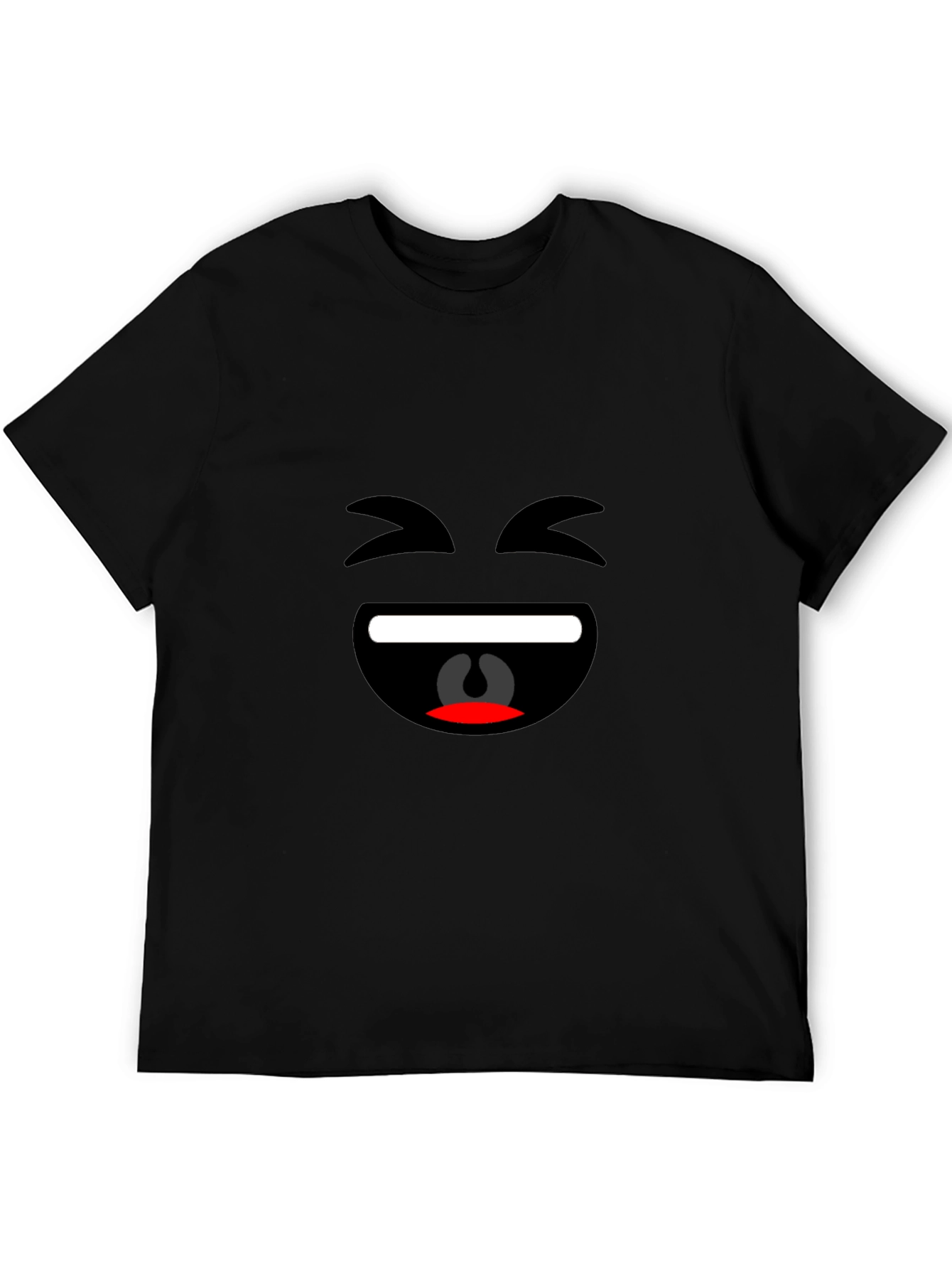 Laughing Emoji Black T-Shirt - Fun & Casual
