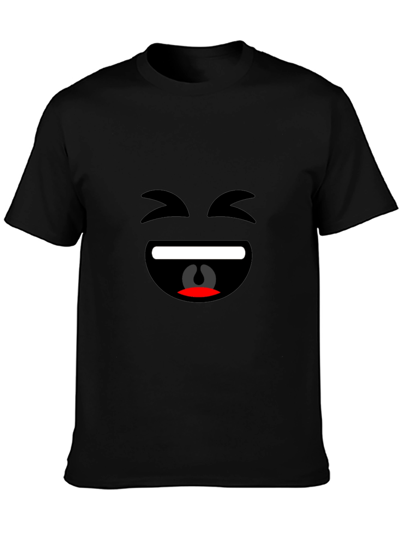 Laughing Emoji Black T-Shirt - Fun & Casual