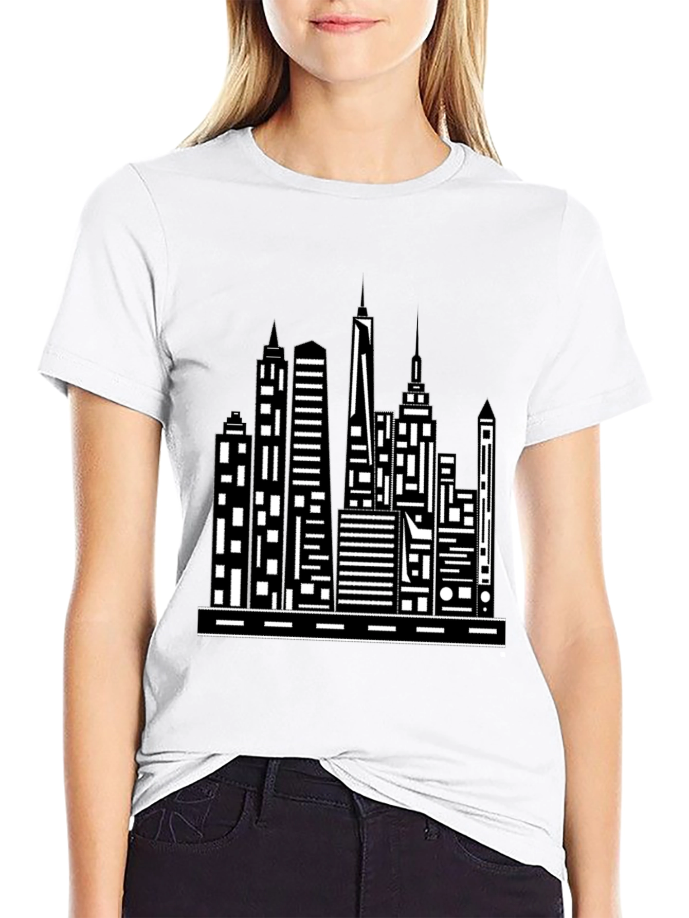 Cityscape Graphic Tee - Modern Black T-Shirt