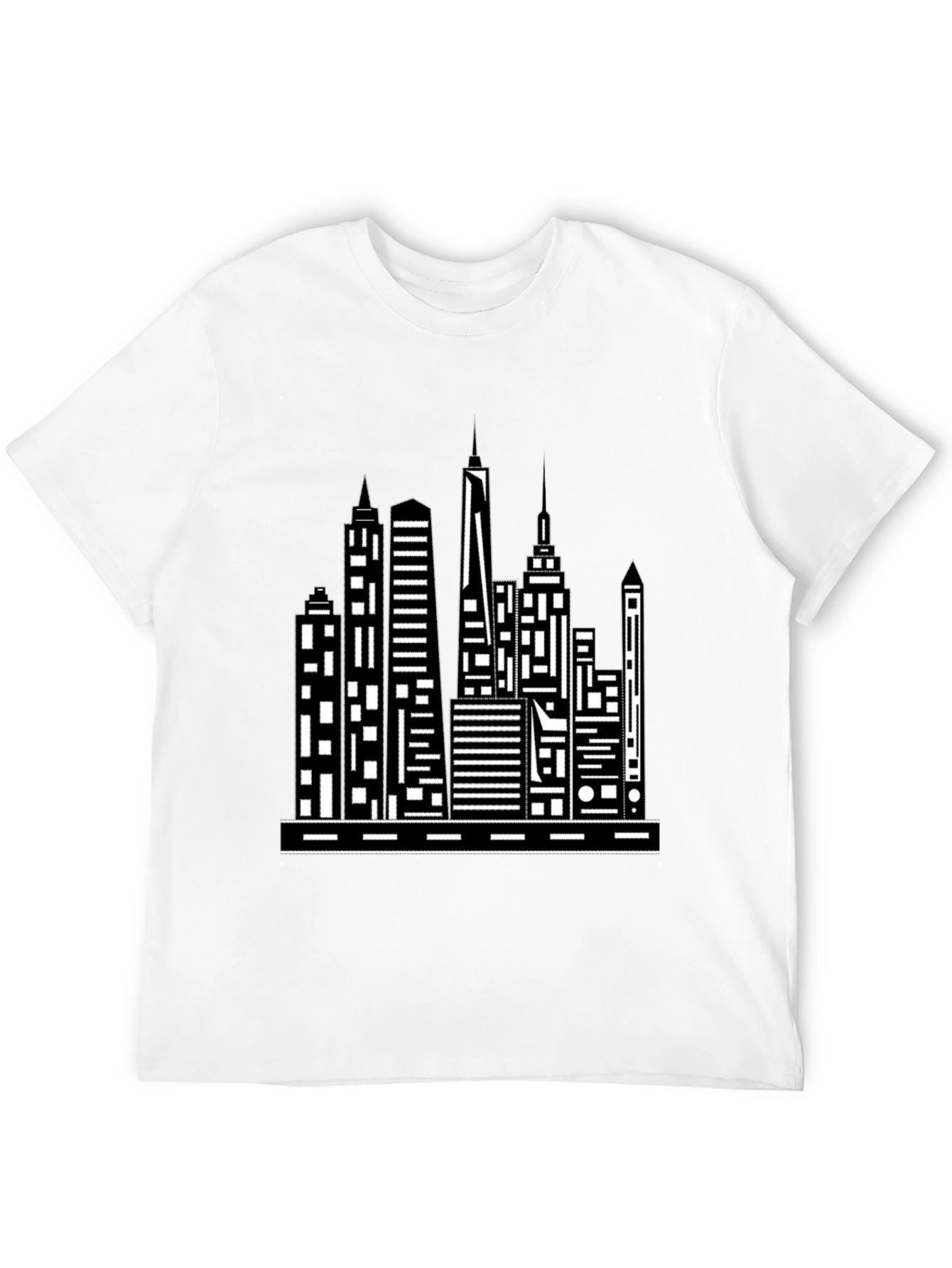 Cityscape Graphic Tee - Modern Black T-Shirt