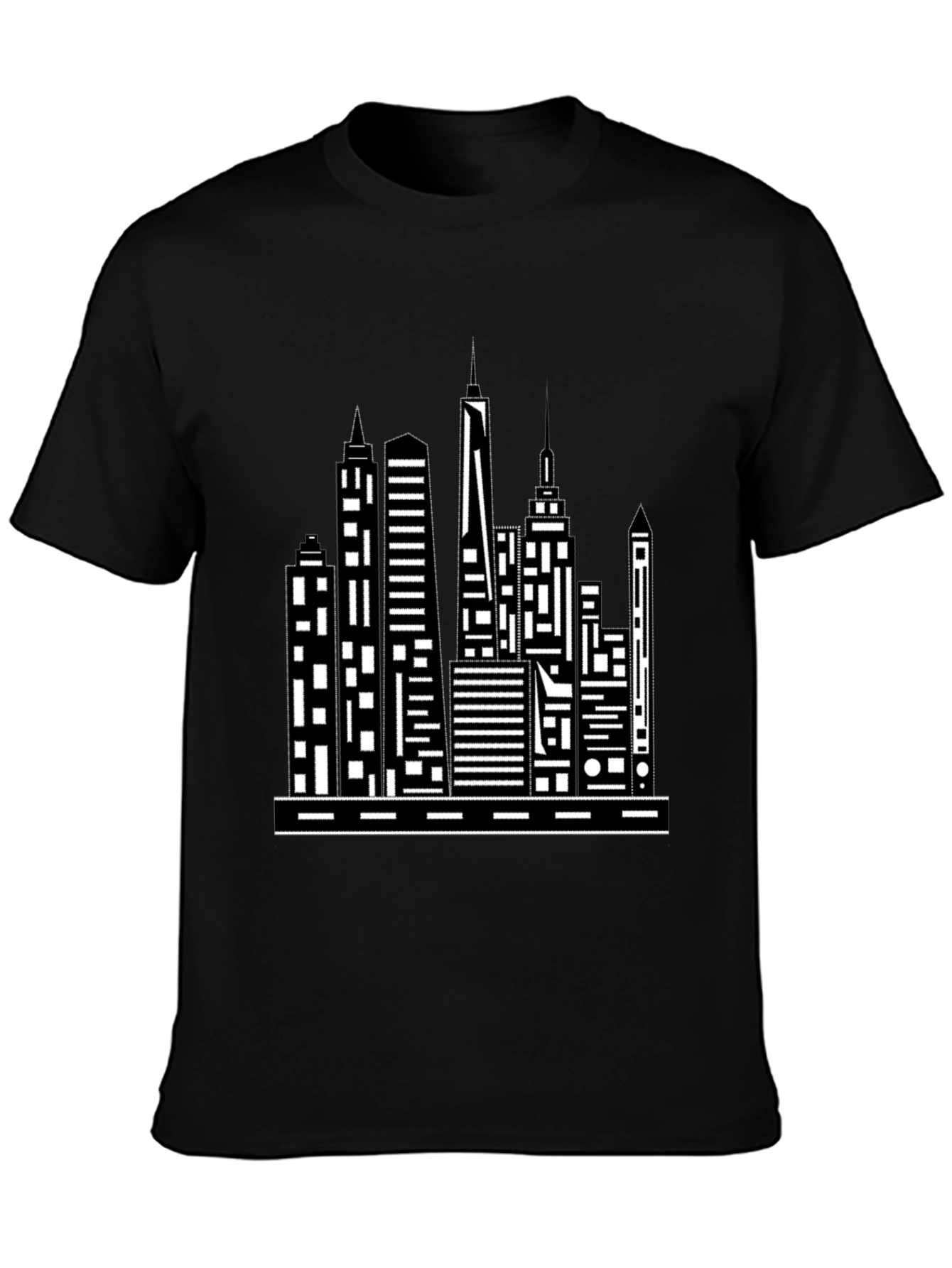 Cityscape Graphic Tee - Modern Black T-Shirt