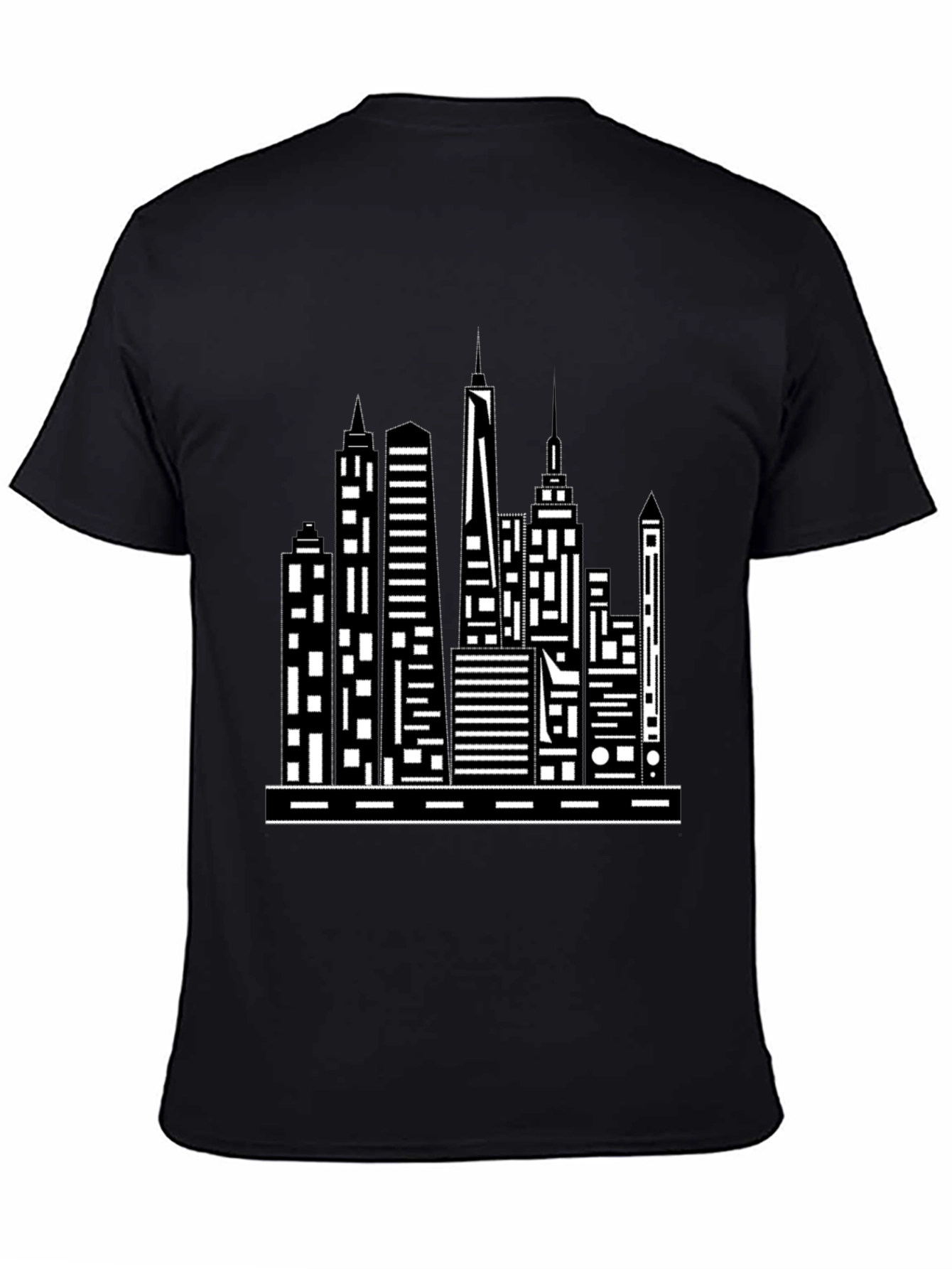 Cityscape Graphic Tee - Modern Black T-Shirt