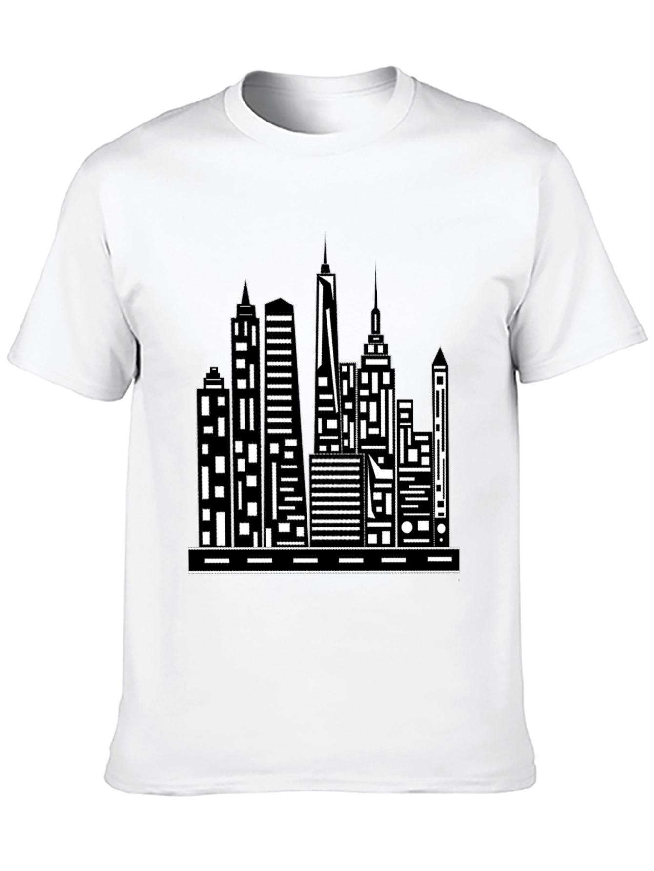Cityscape Graphic Tee - Modern Black T-Shirt