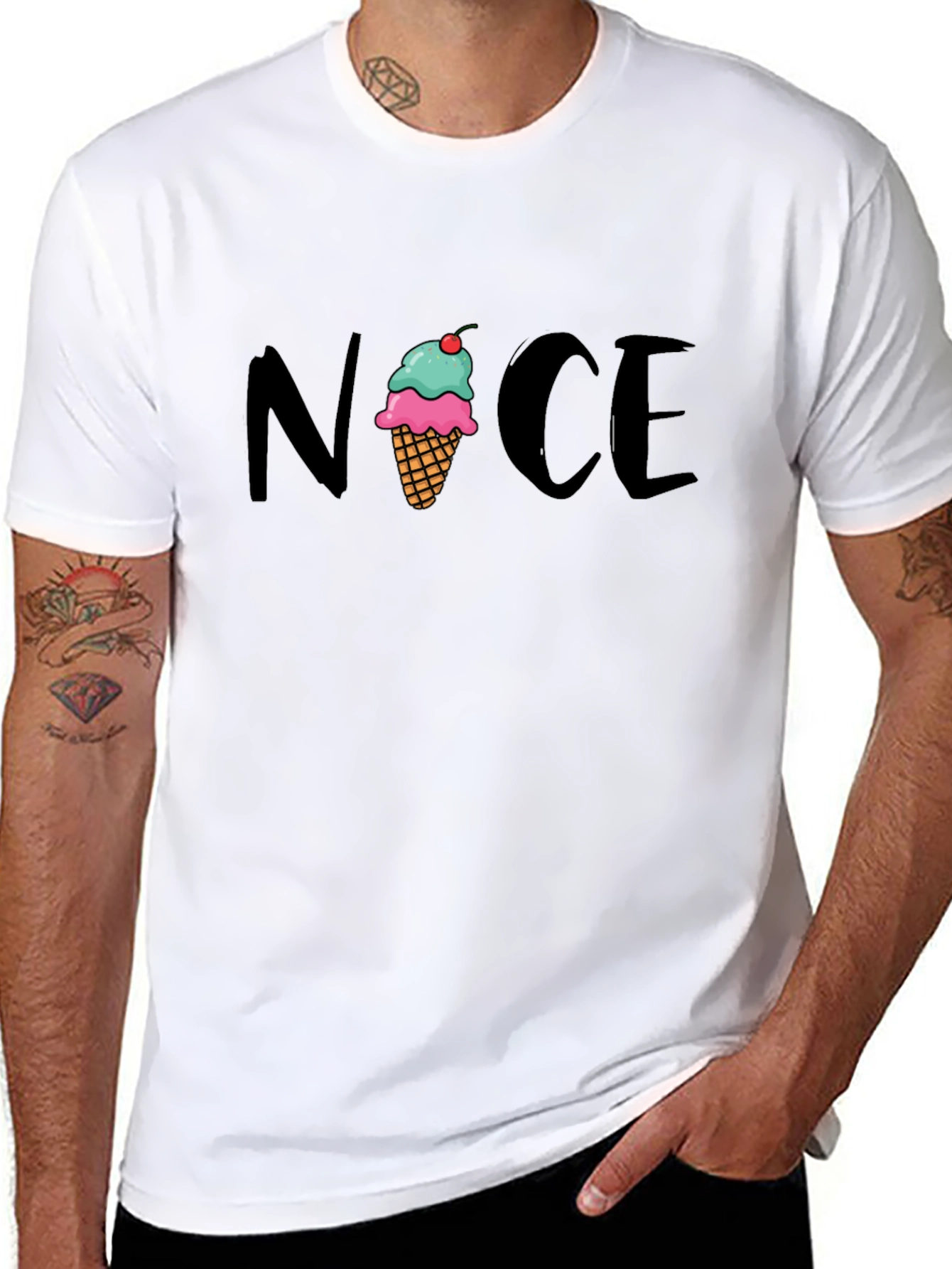 Nice Ice Cream Cone Graphic Tee