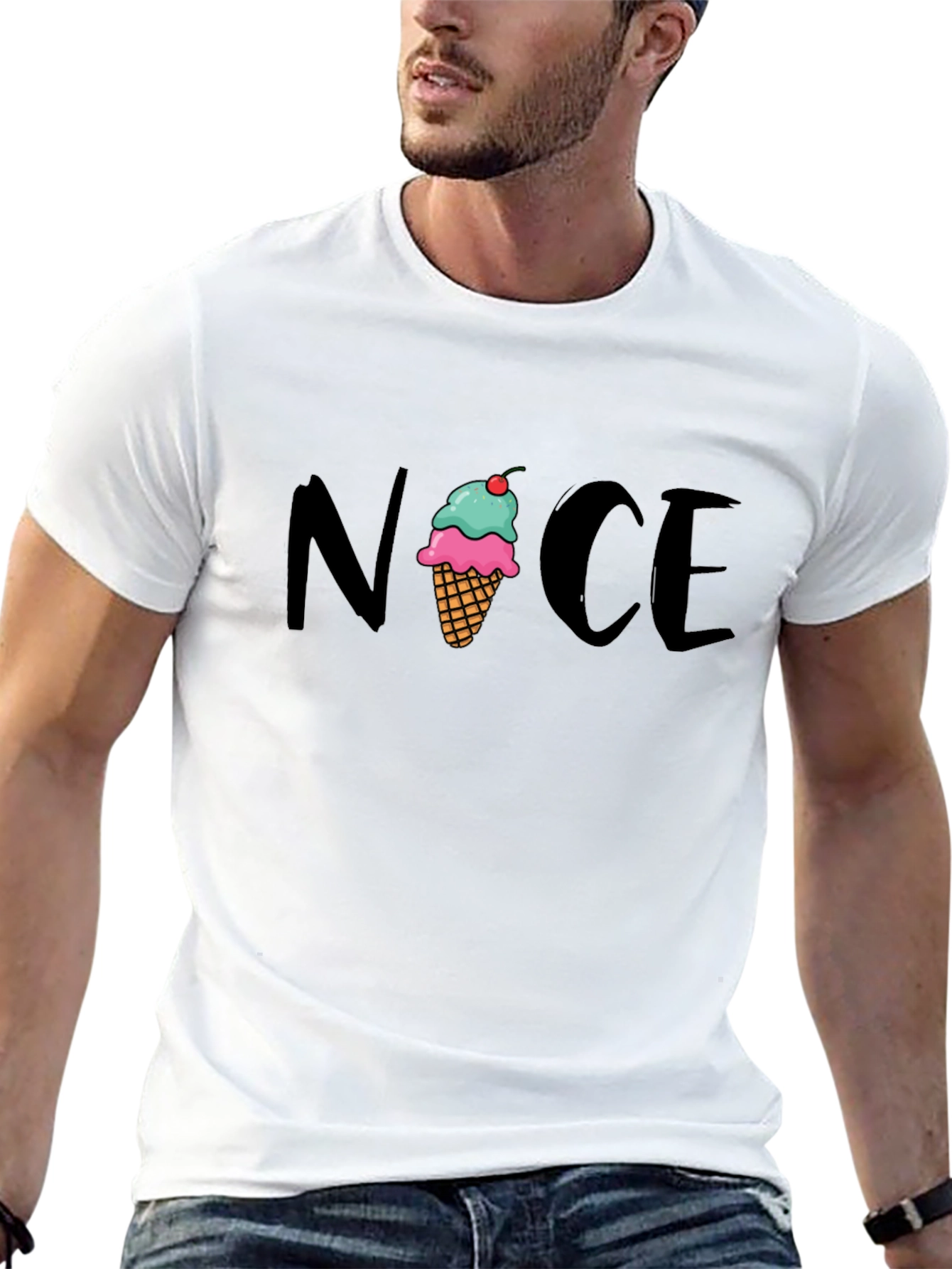 Nice Ice Cream Cone Graphic Tee