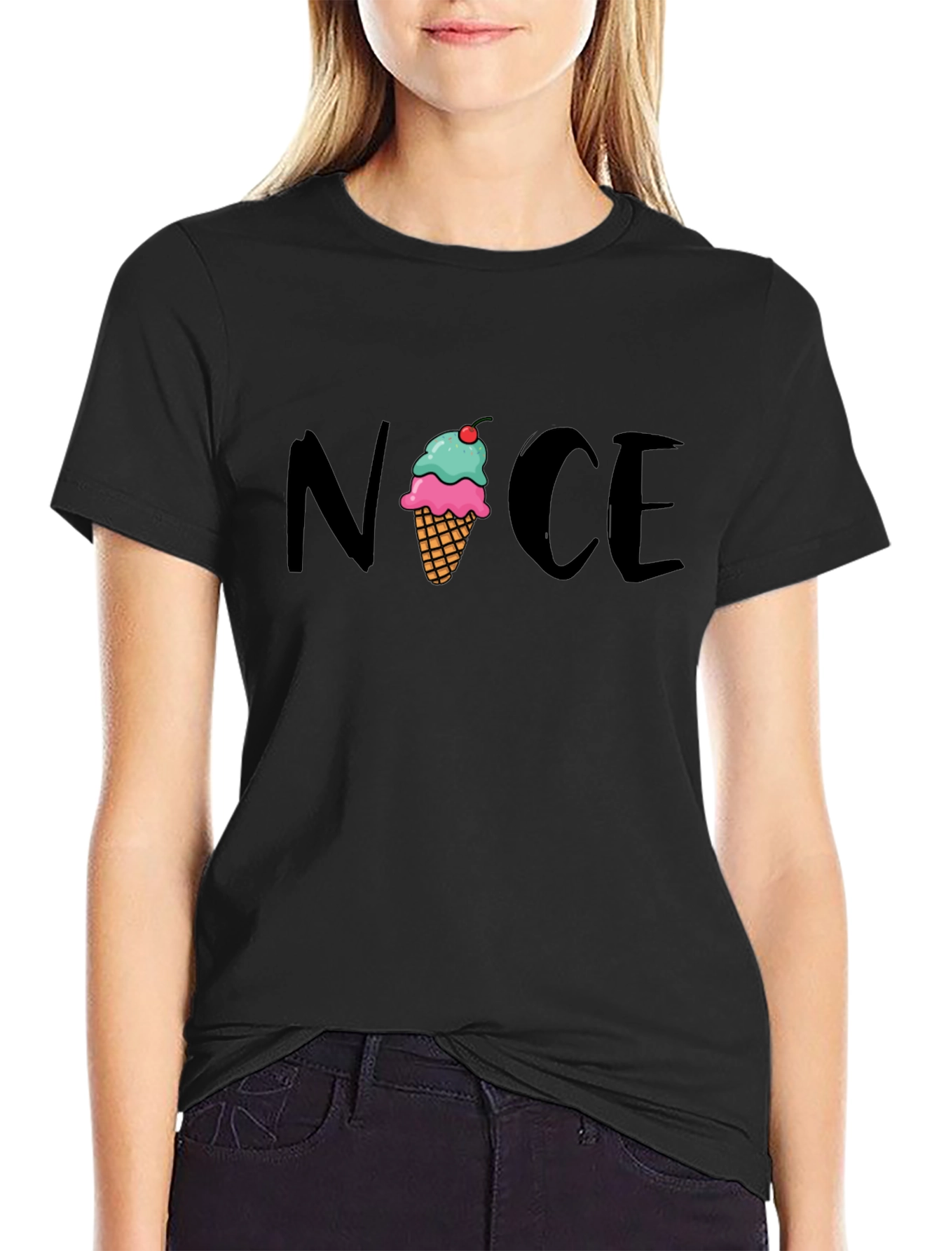 Nice Ice Cream Cone Graphic Tee
