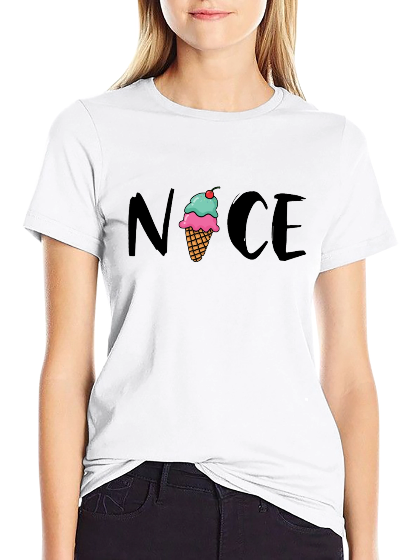 Nice Ice Cream Cone Graphic Tee