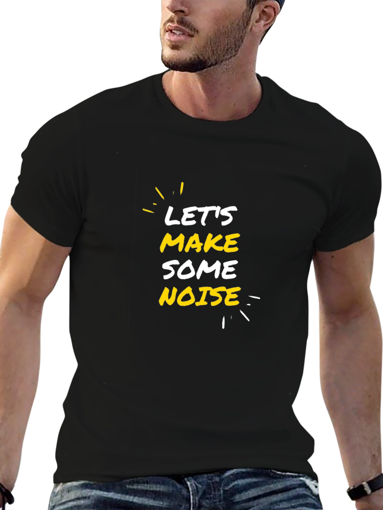 Lets Make Some Noise Graphic Tee - Black T-Shirt