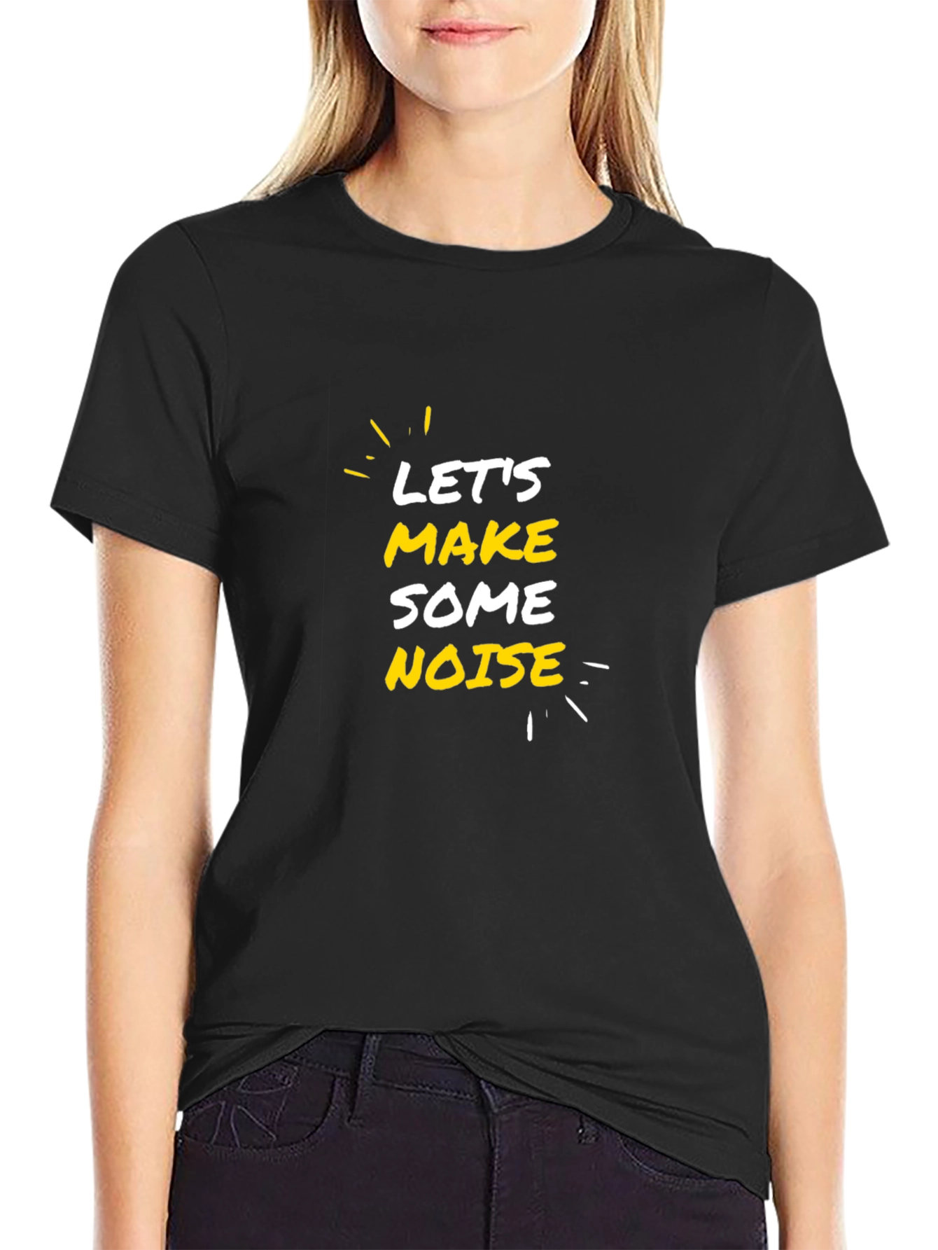 Lets Make Some Noise Graphic Tee - Black T-Shirt