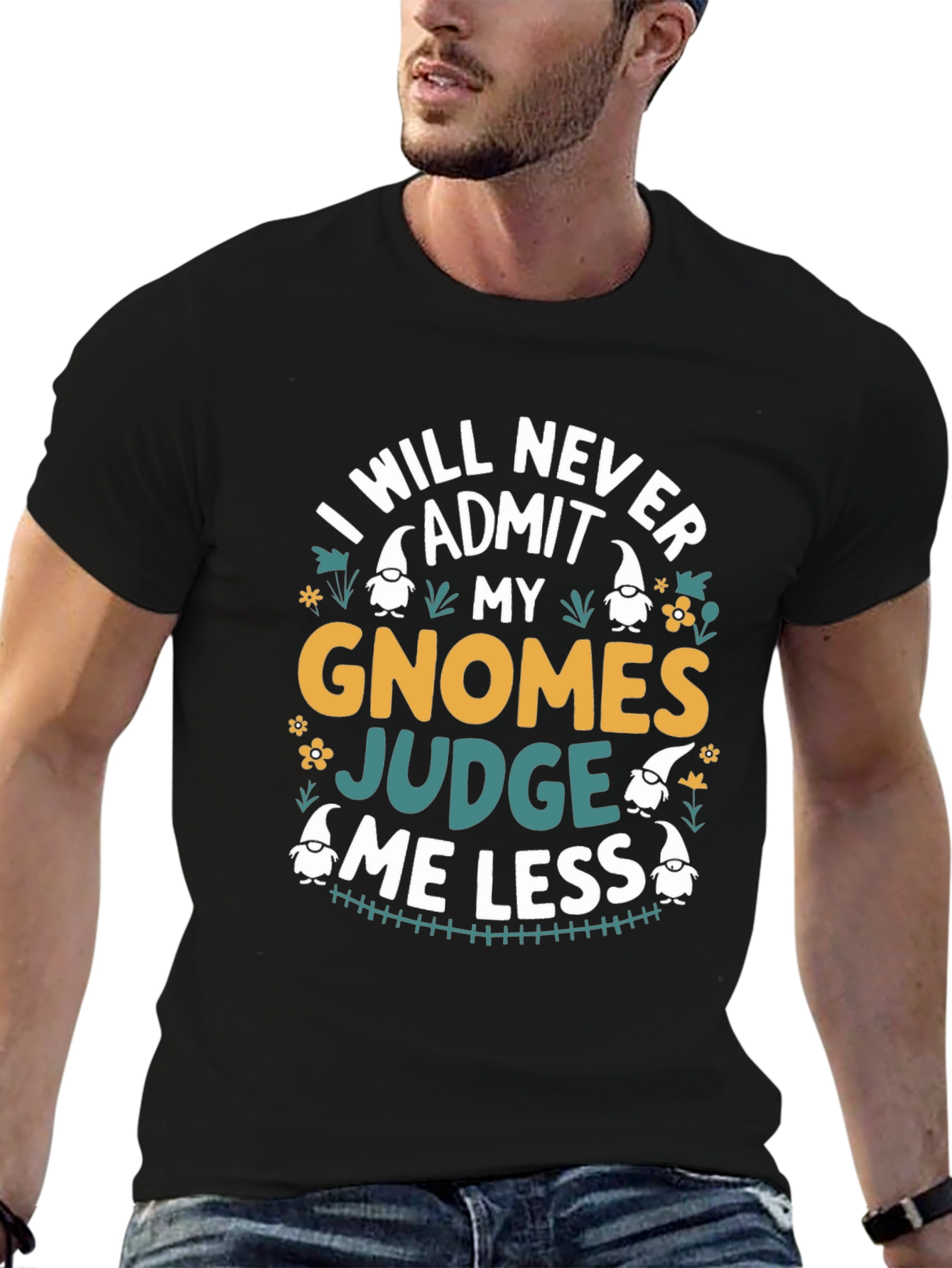 Gnome Judge Graphic T-Shirt -  Never Admit