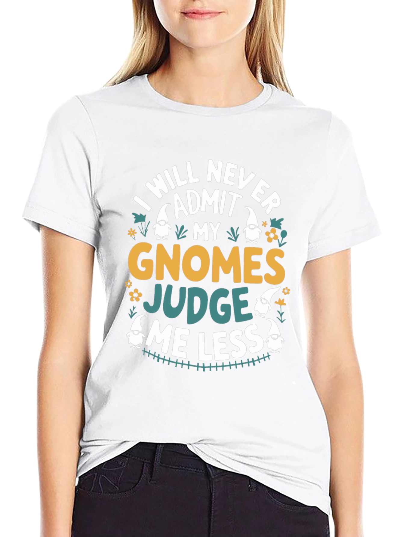 Gnome Judge Graphic T-Shirt -  Never Admit