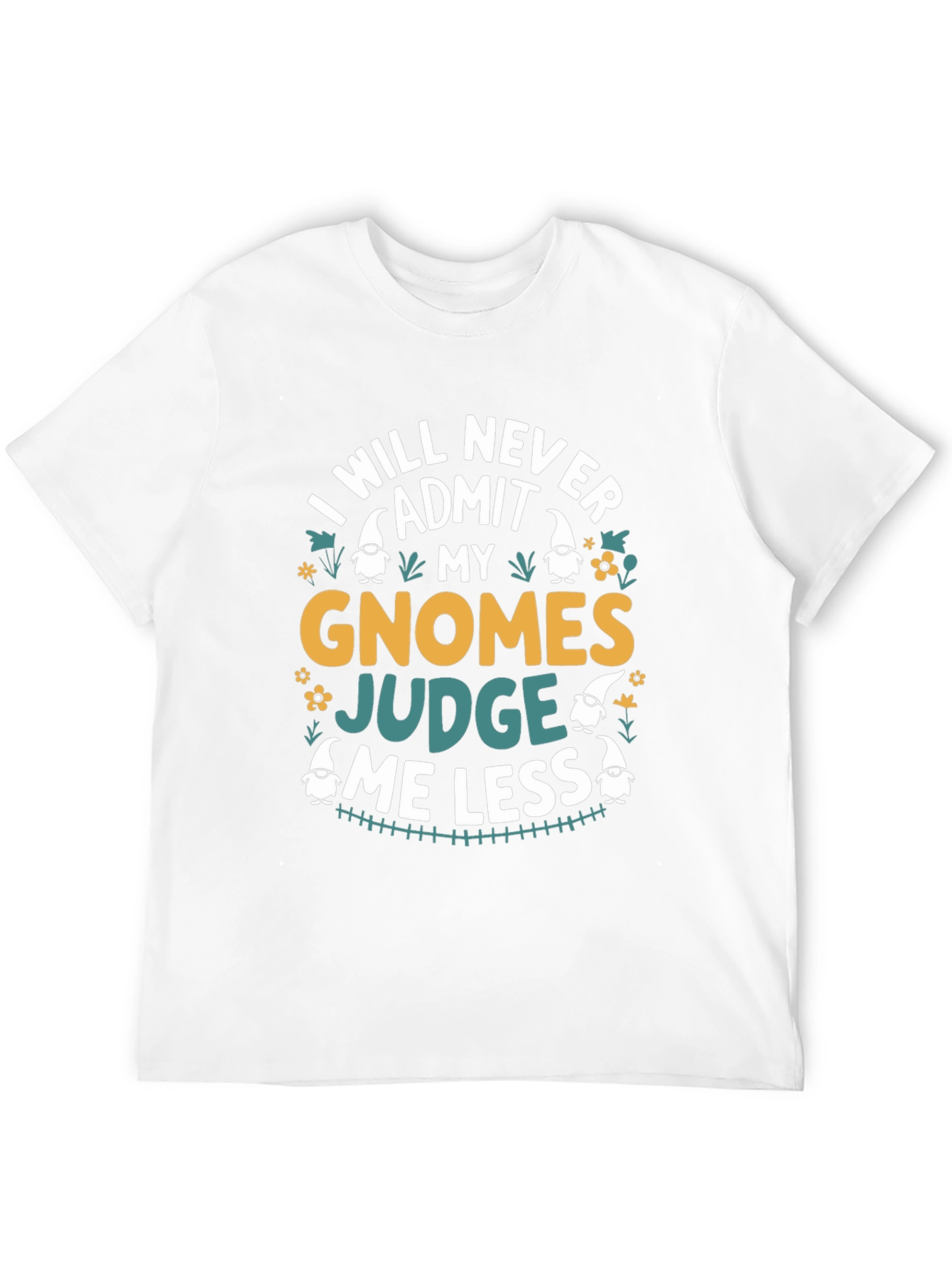 Gnome Judge Graphic T-Shirt -  Never Admit