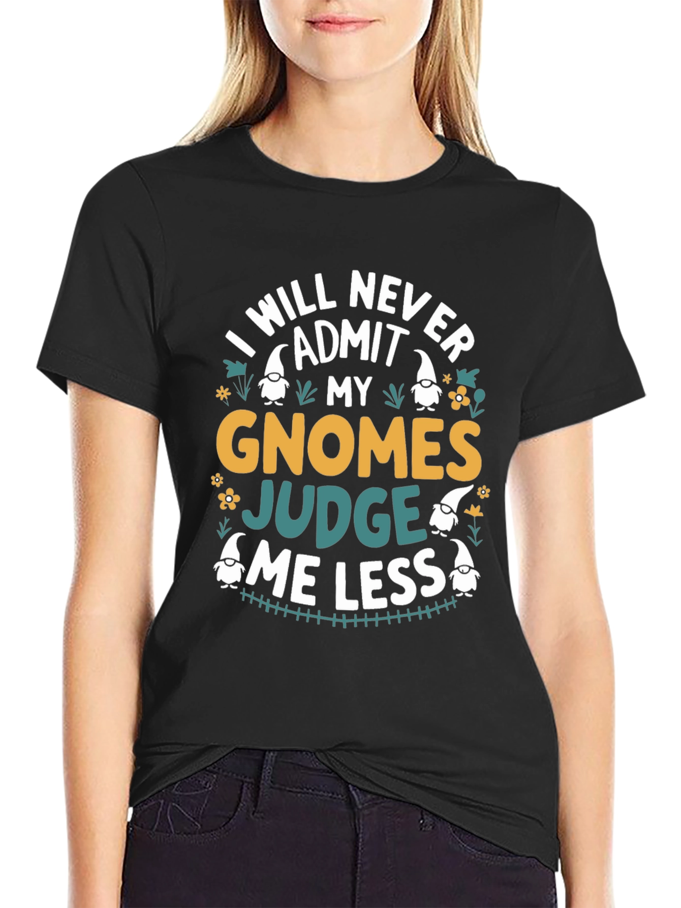 Gnome Judge Graphic T-Shirt -  Never Admit