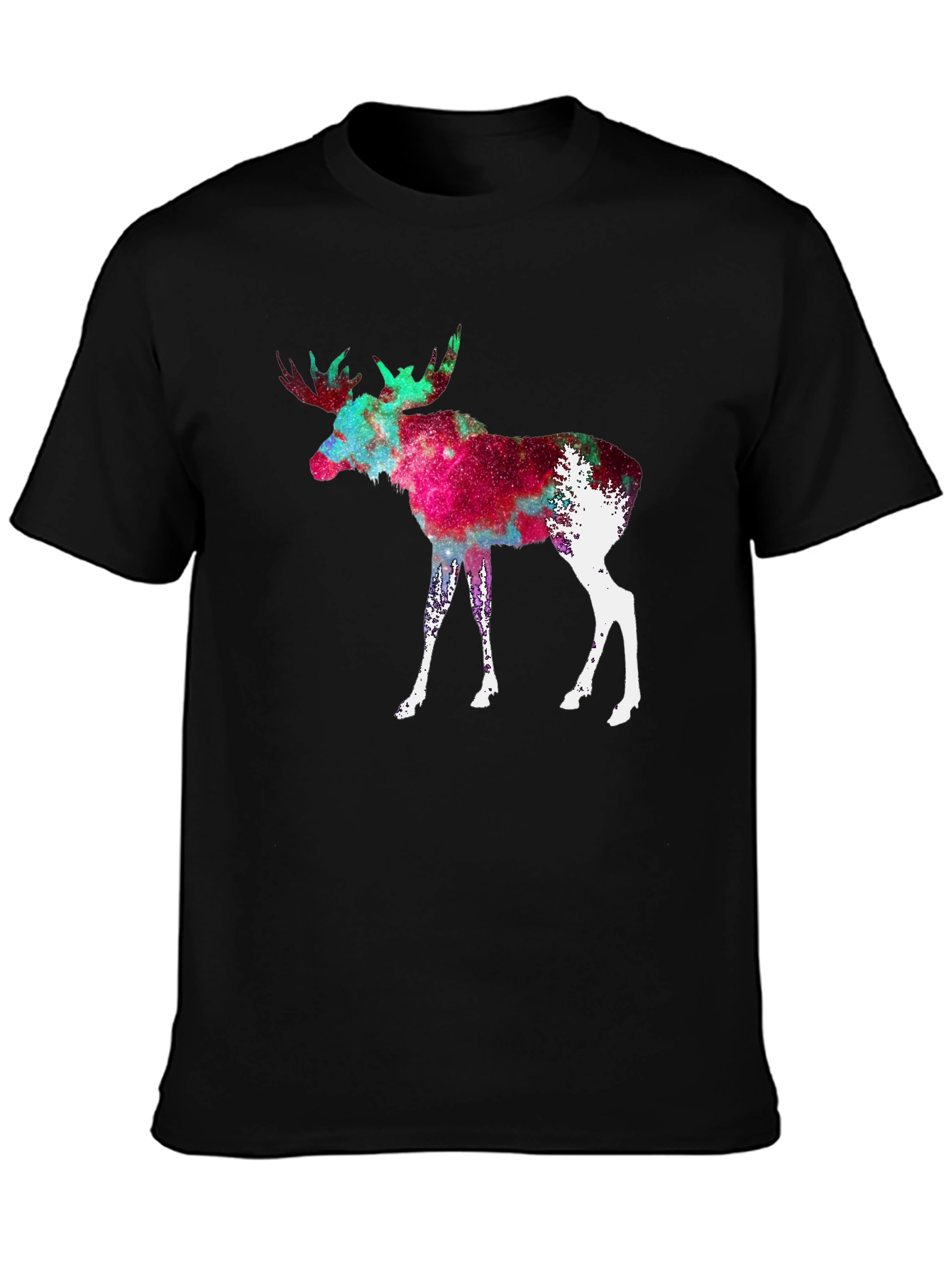 Cosmic Moose Graphic Tee - Black
