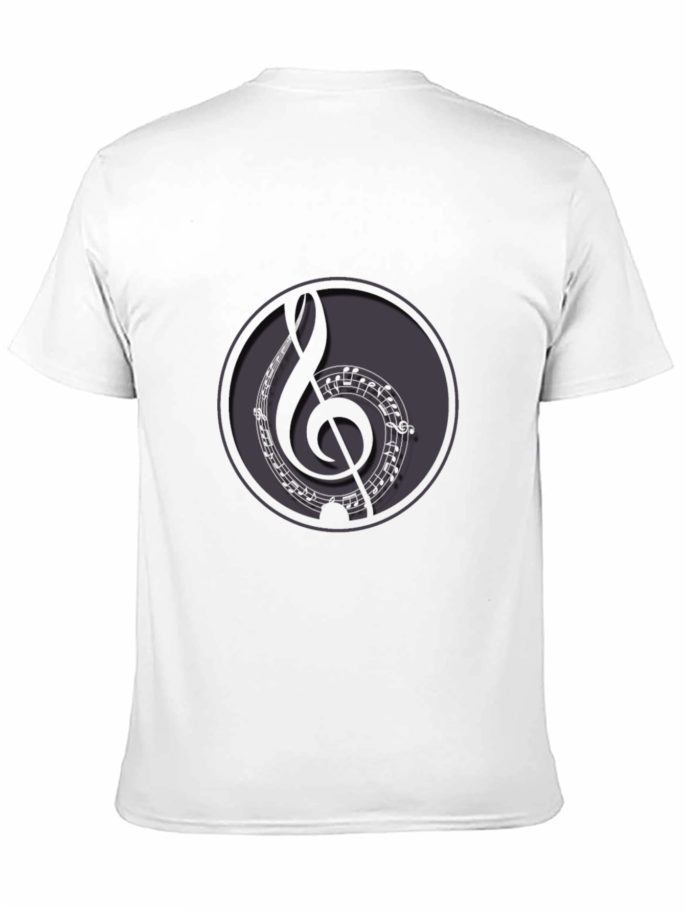 Music Treble Clef Graphic Black T-Shirt