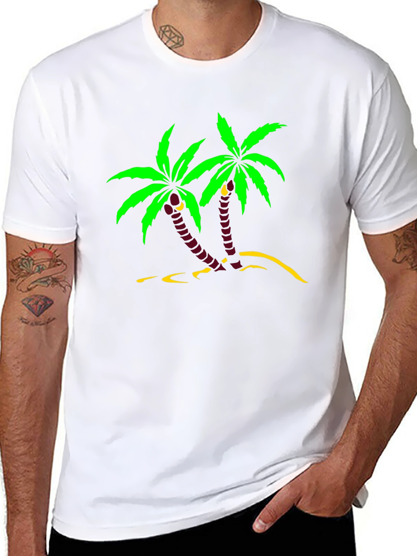 Tropical Palm Tree Graphic T-Shirt