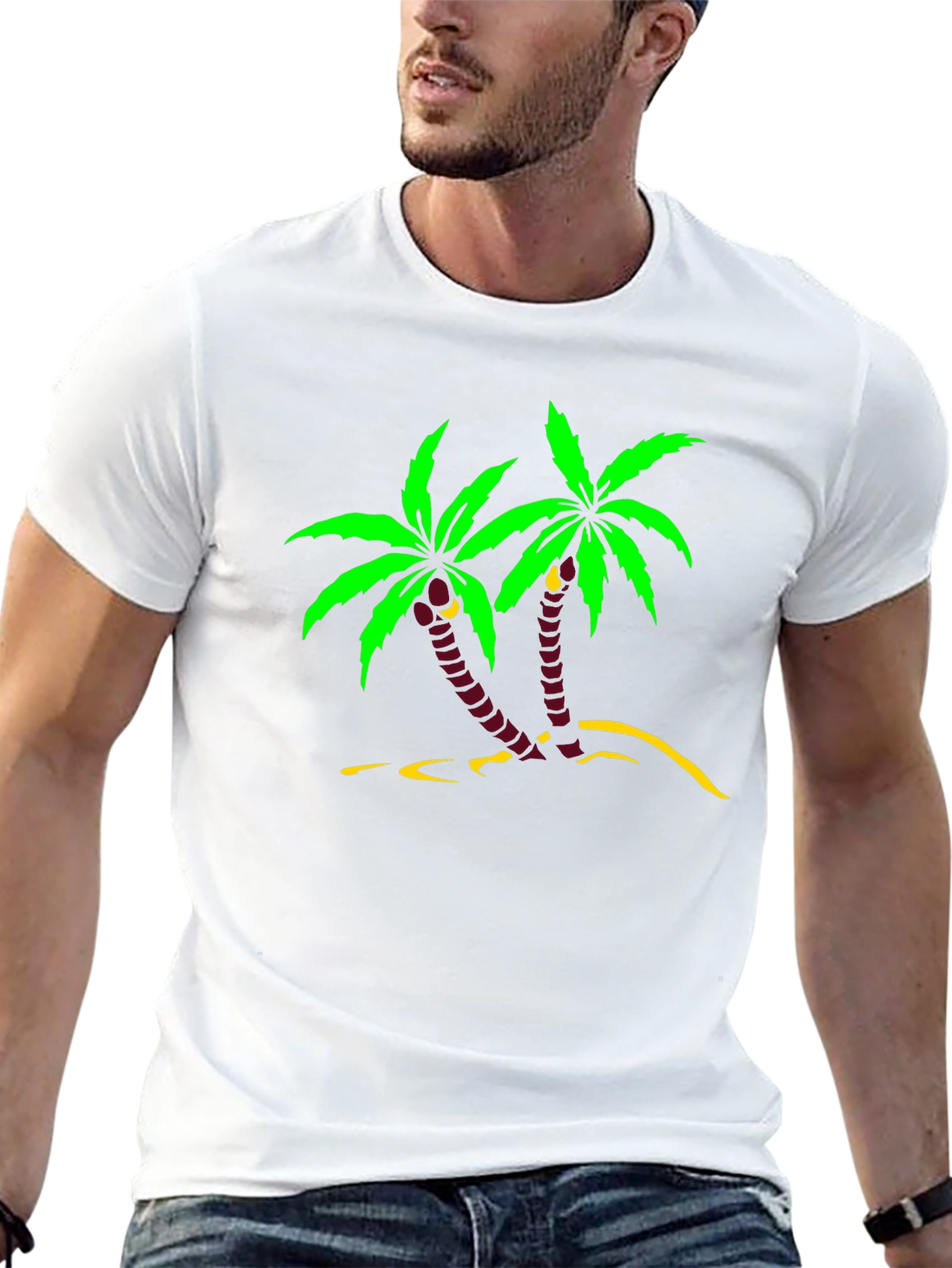 Tropical Palm Tree Graphic T-Shirt