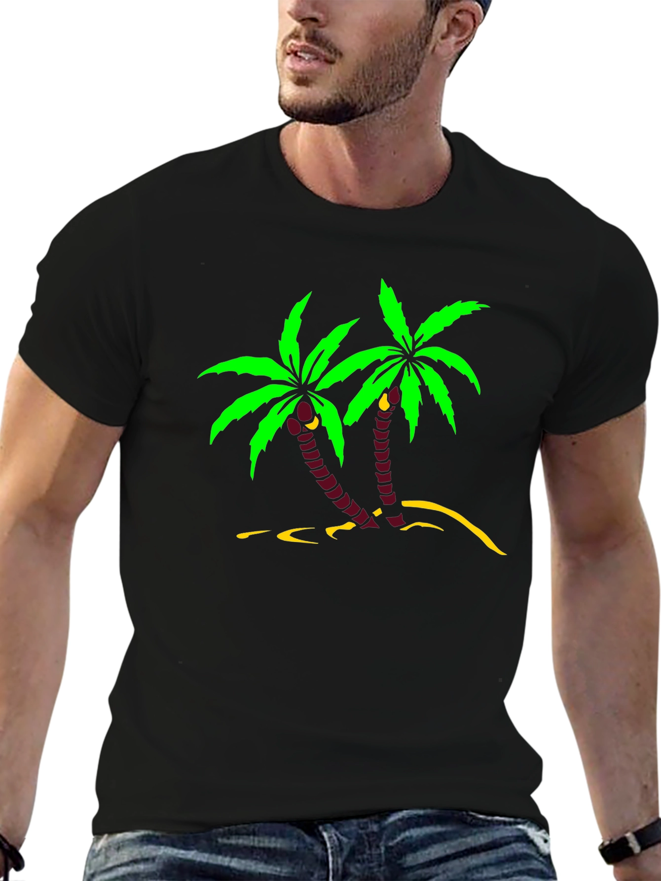 Tropical Palm Tree Graphic T-Shirt