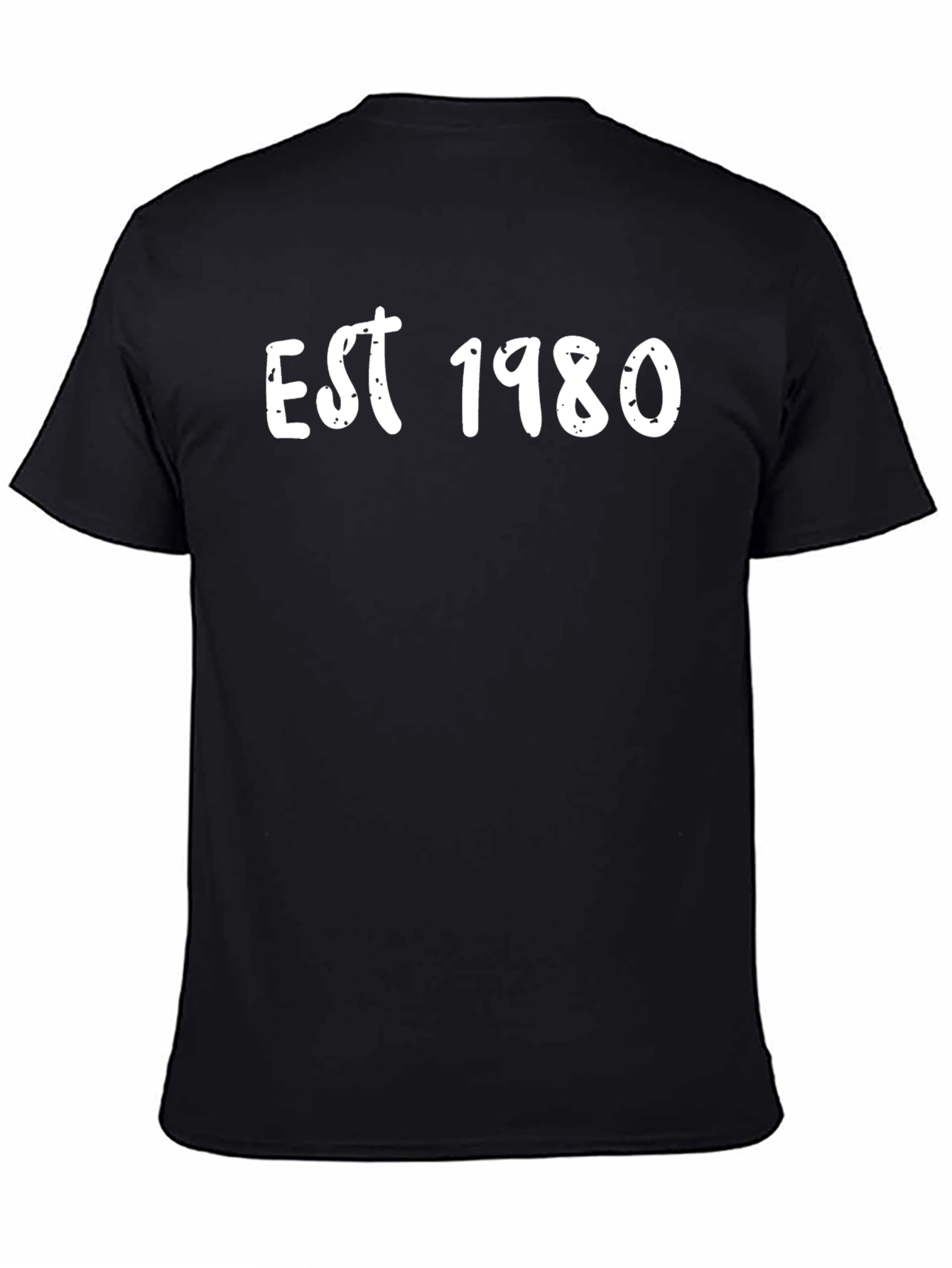 Est. 1980 Graphic T-Shirt - Black Casual Stylish