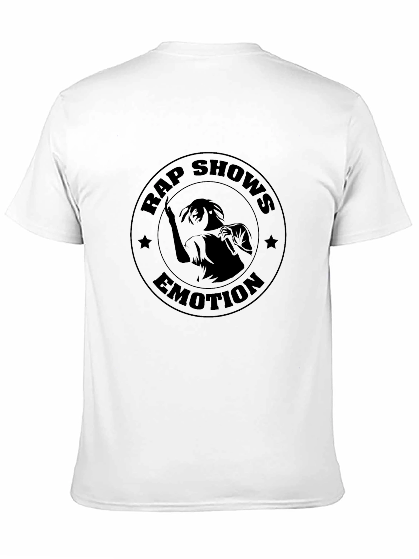 Rap Shows Emotion Black Graphic Tee