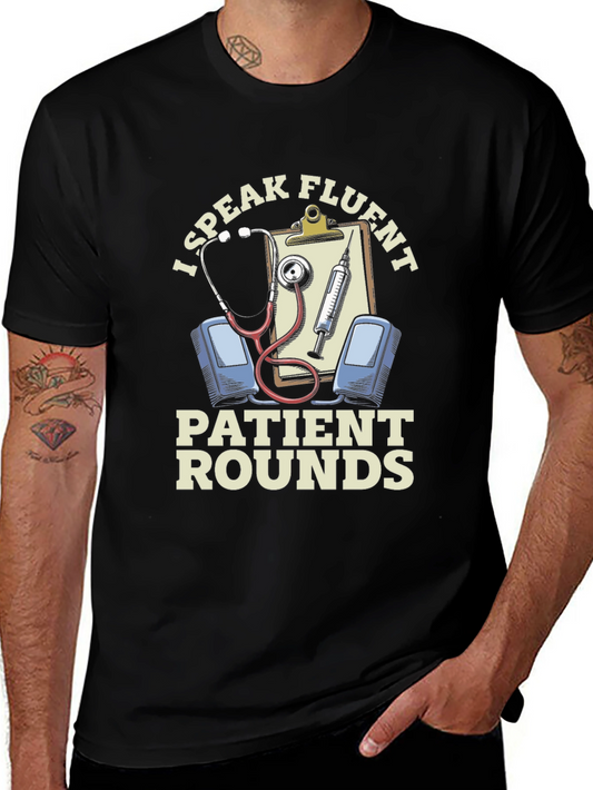 Fluent Patient Rounds Black Graphic T-Shirt