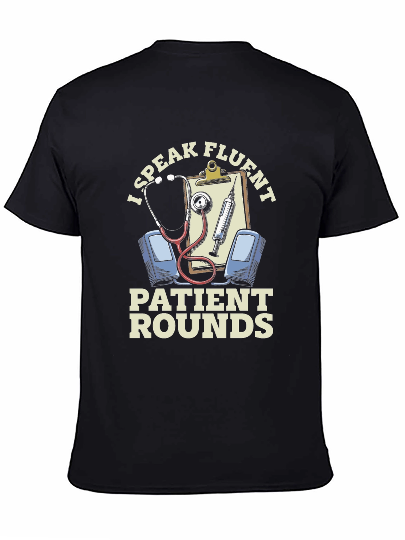 Fluent Patient Rounds Black Graphic T-Shirt