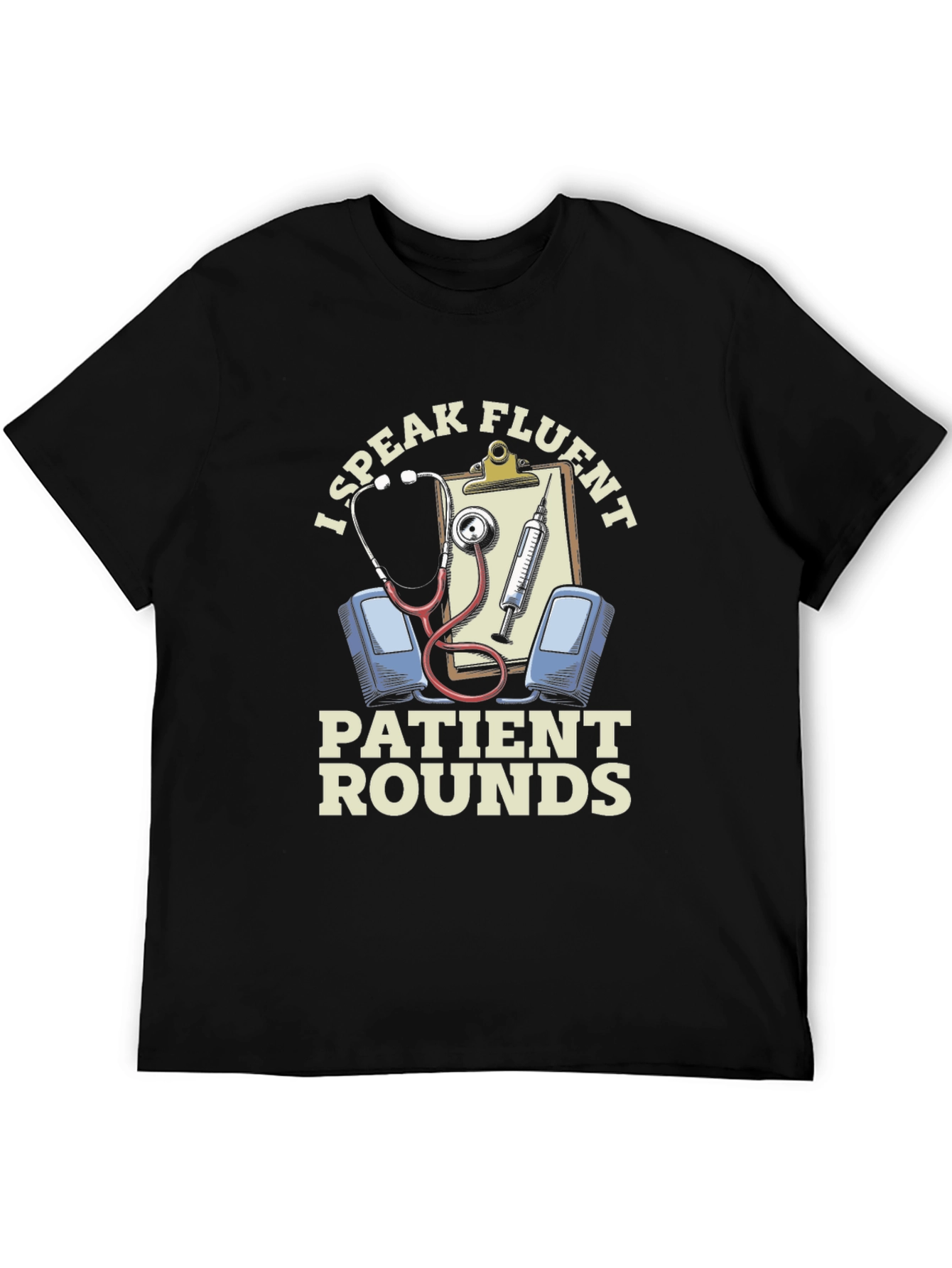 Fluent Patient Rounds Black Graphic T-Shirt