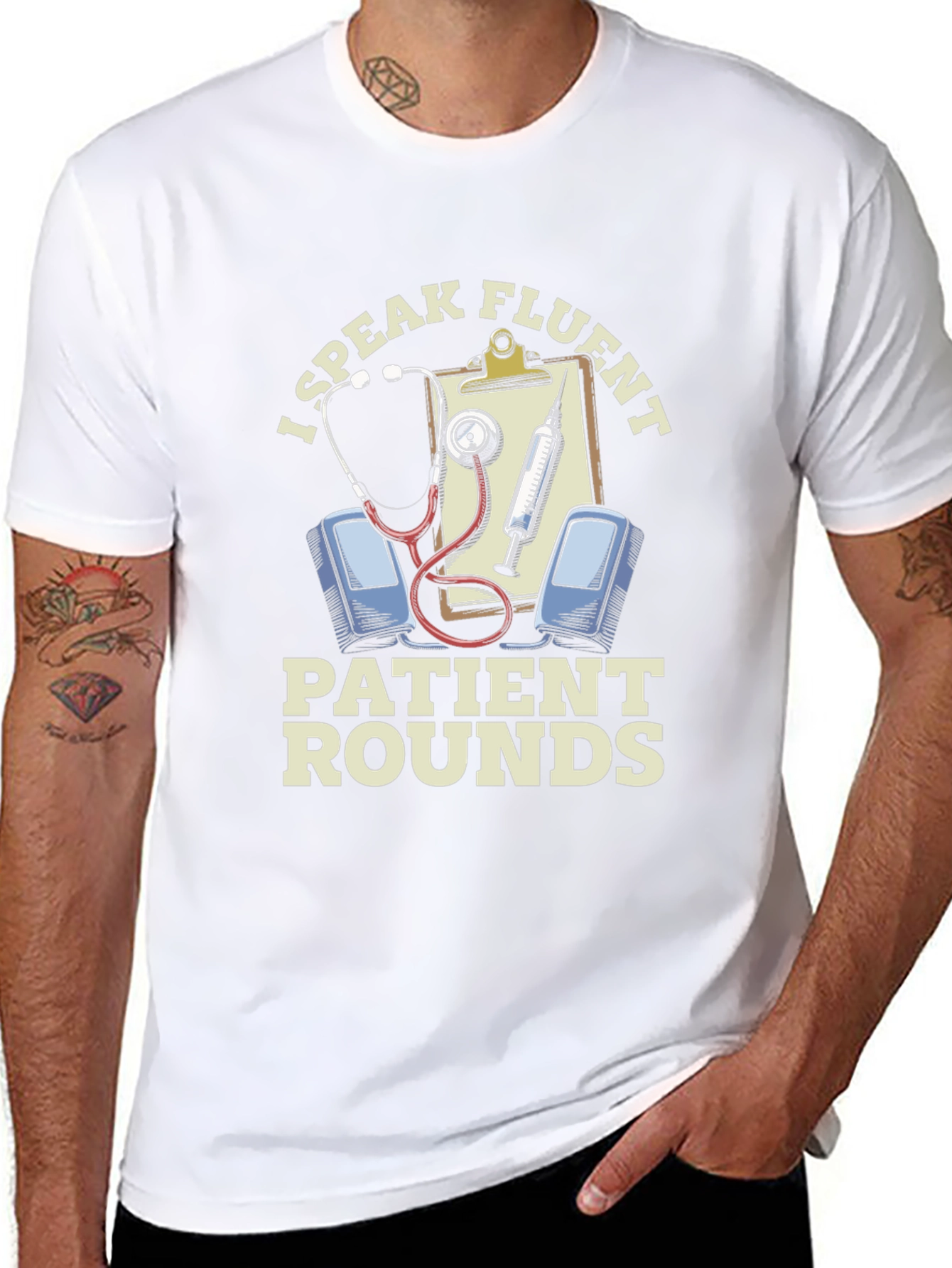 Fluent Patient Rounds Black Graphic T-Shirt