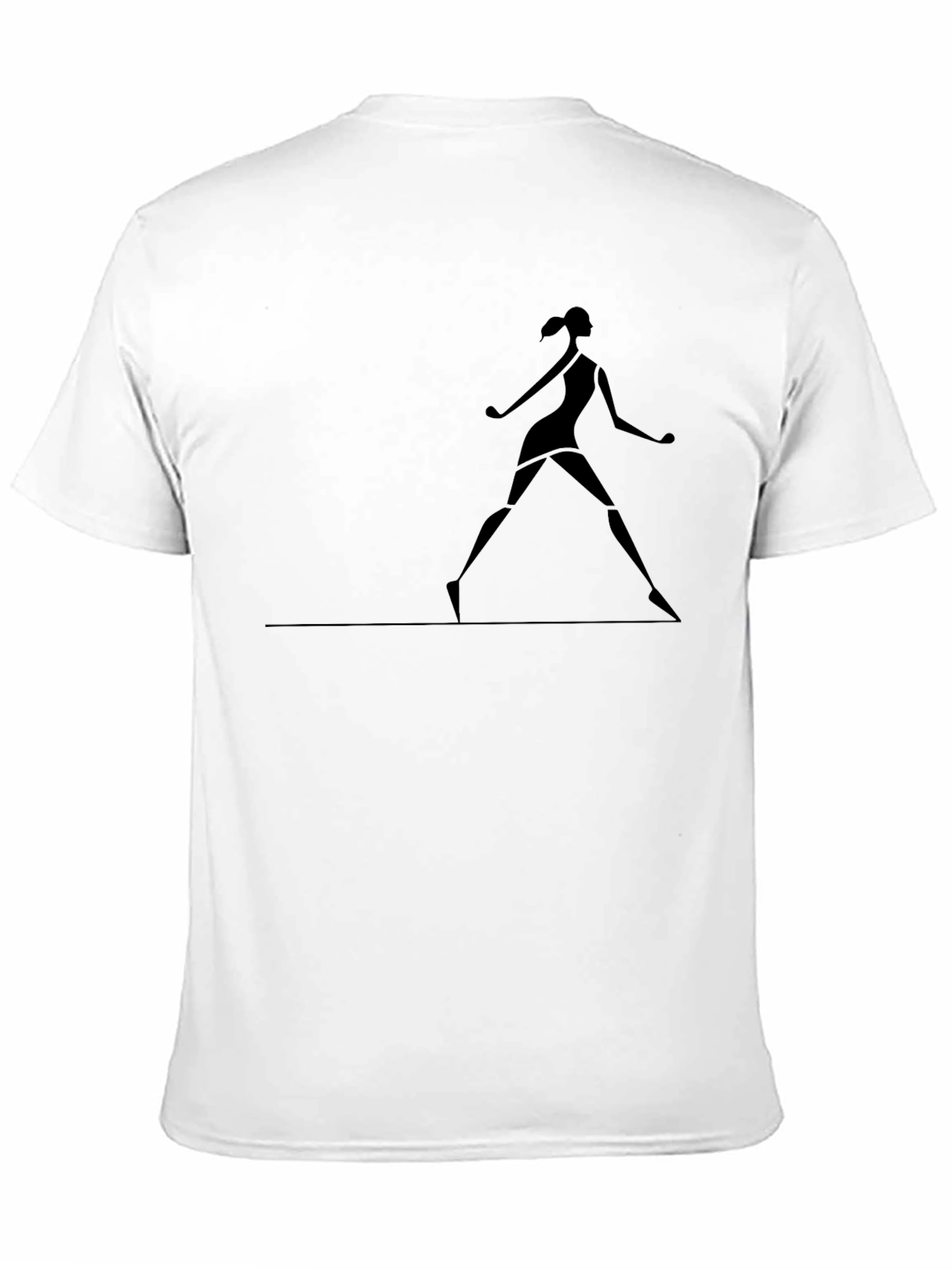 Silhouette Dancer Graphic Tee - Casual Black T-Shirt