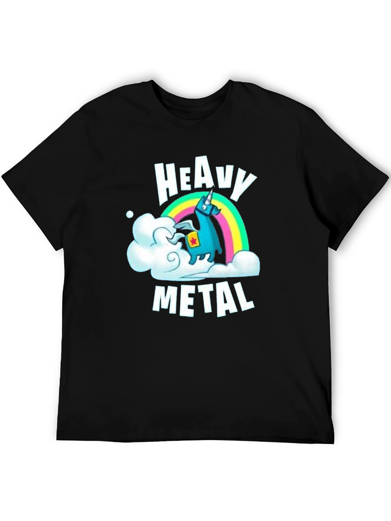 Heavy Metal Llama T-Shirt - Black Graphic Tee