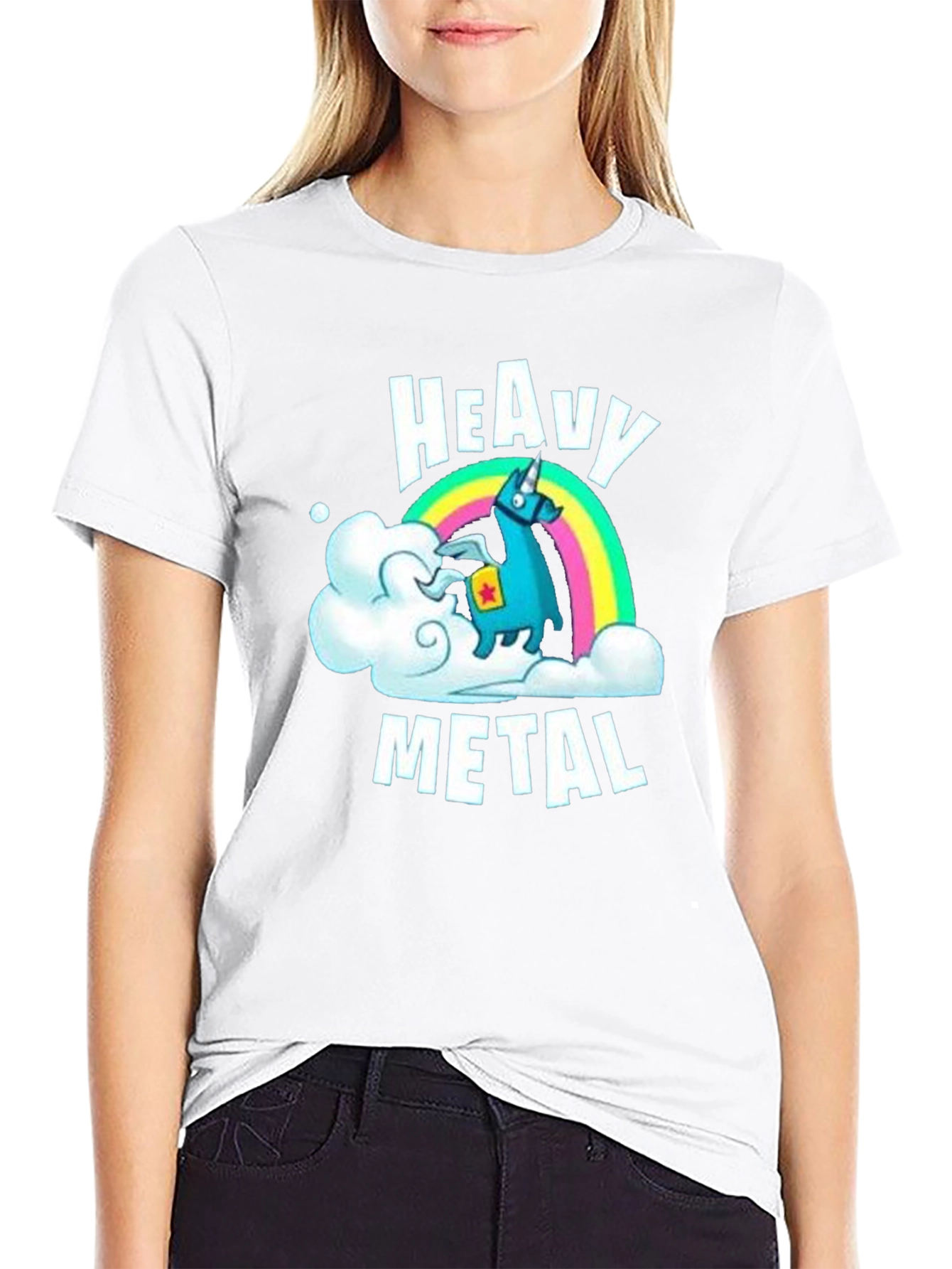 Heavy Metal Llama T-Shirt - Black Graphic Tee