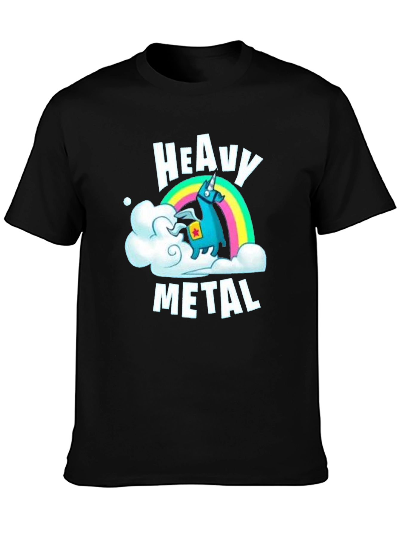 Heavy Metal Llama T-Shirt - Black Graphic Tee