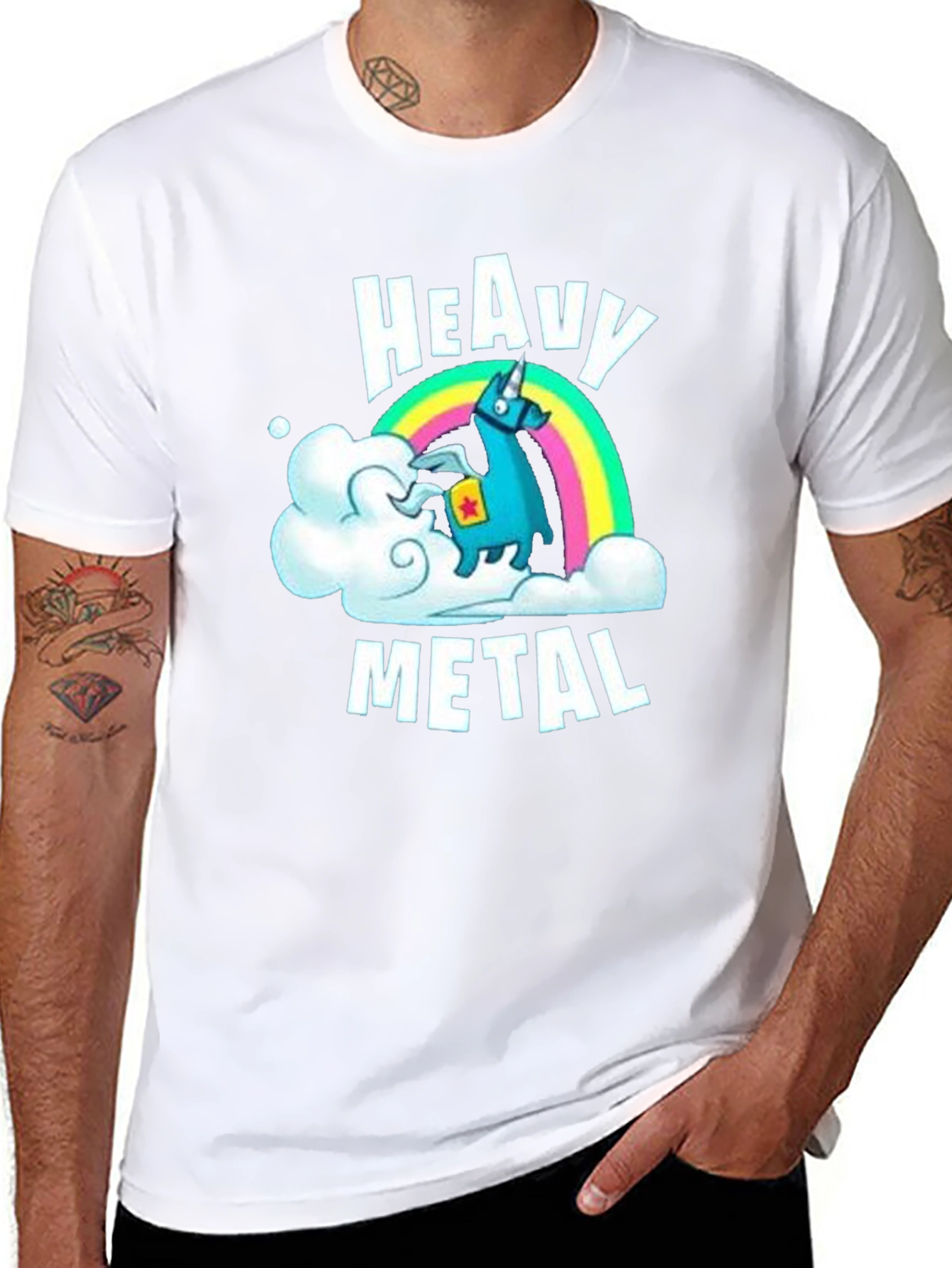 Heavy Metal Llama T-Shirt - Black Graphic Tee