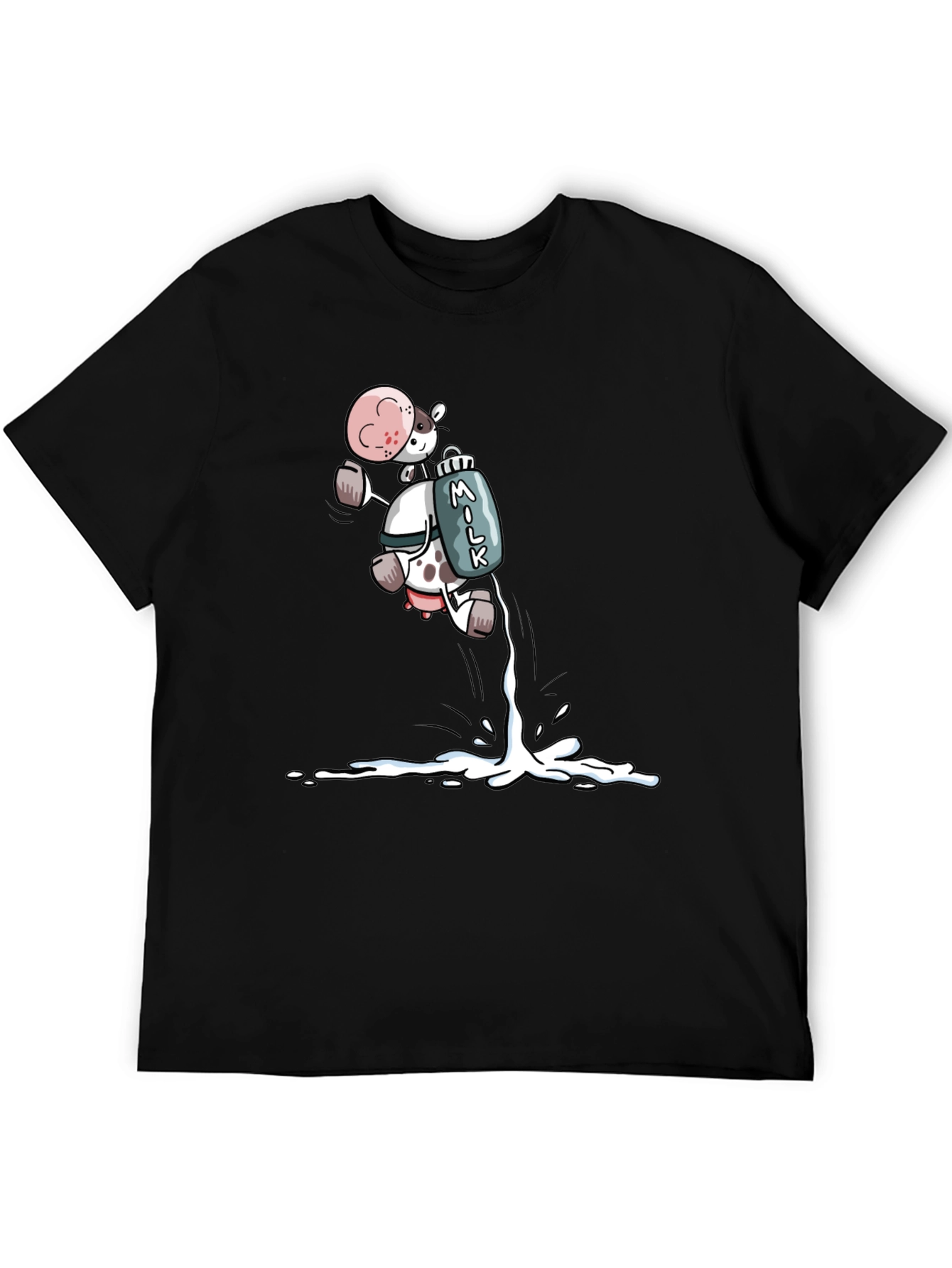 Cartoon Cow Milk T-Shirt