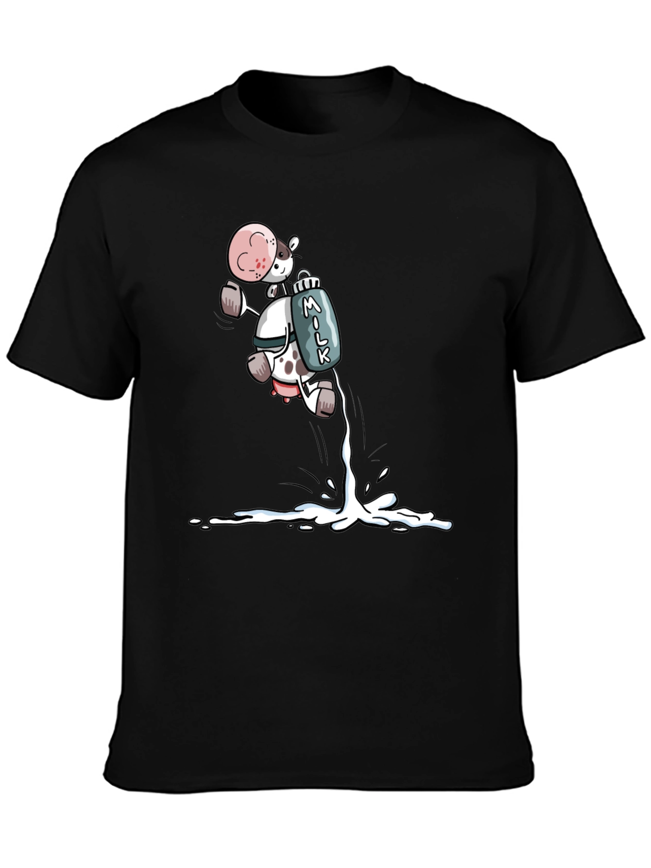Cartoon Cow Milk T-Shirt
