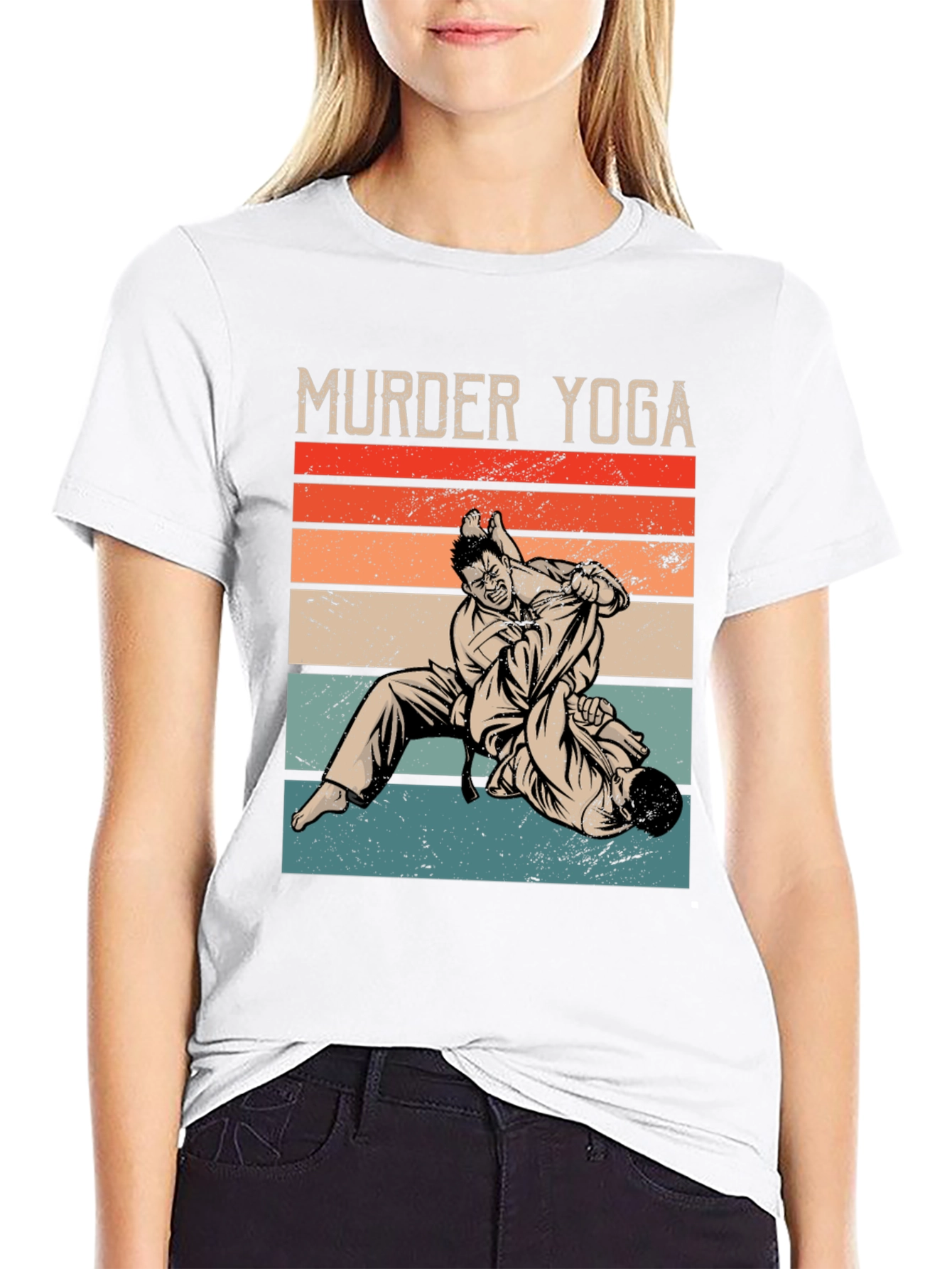 Murder Yoga Retro T-Shirt - Martial Arts Graphic Tee
