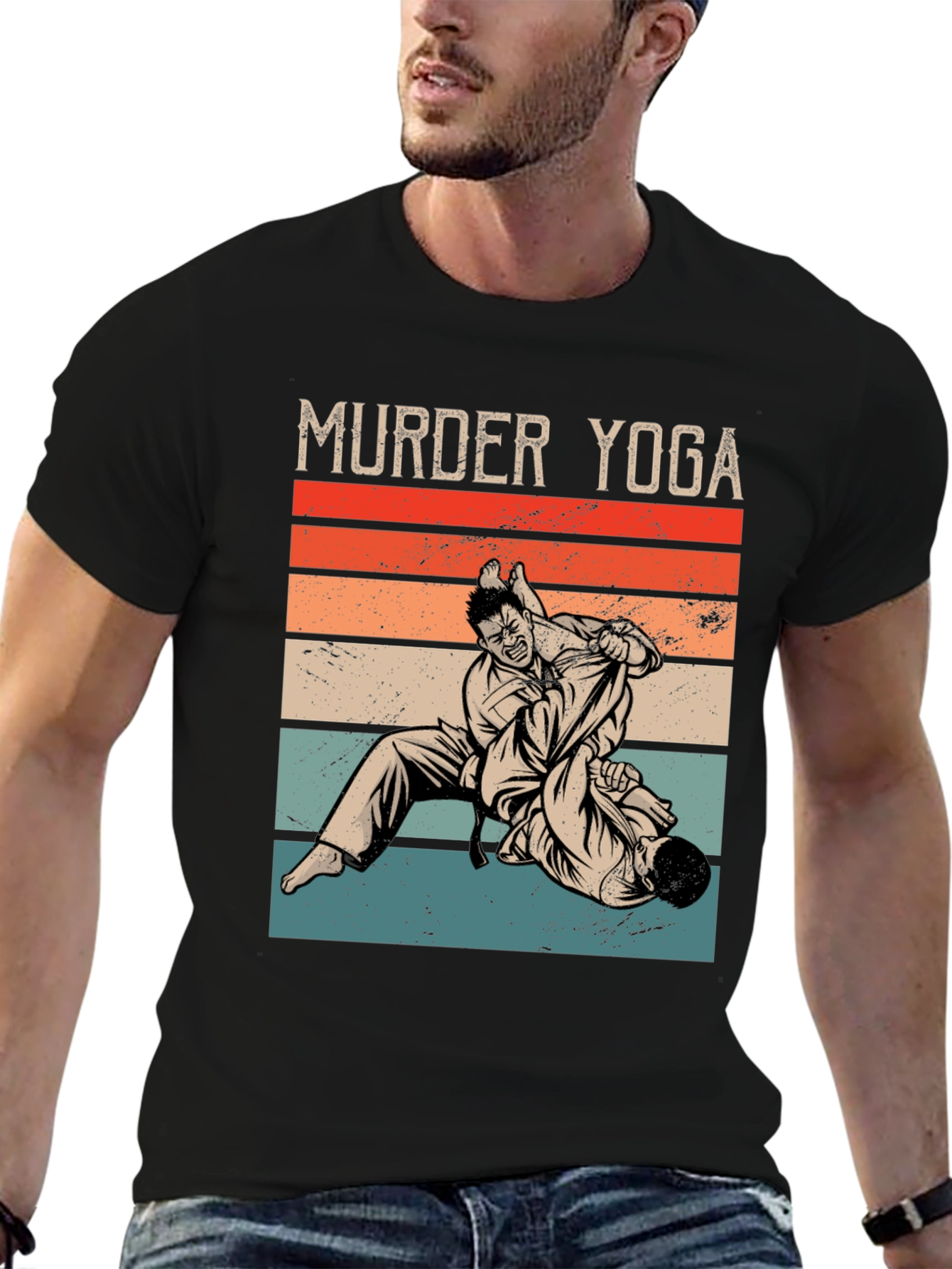 Murder Yoga Retro T-Shirt - Martial Arts Graphic Tee