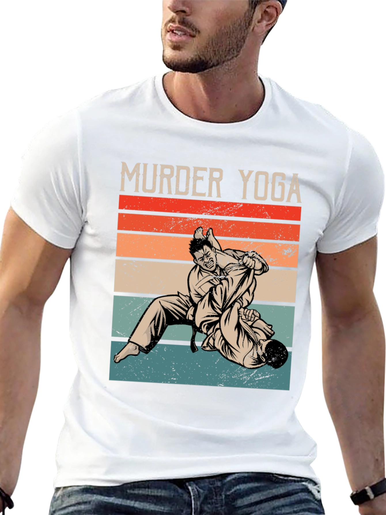 Murder Yoga Retro T-Shirt - Martial Arts Graphic Tee