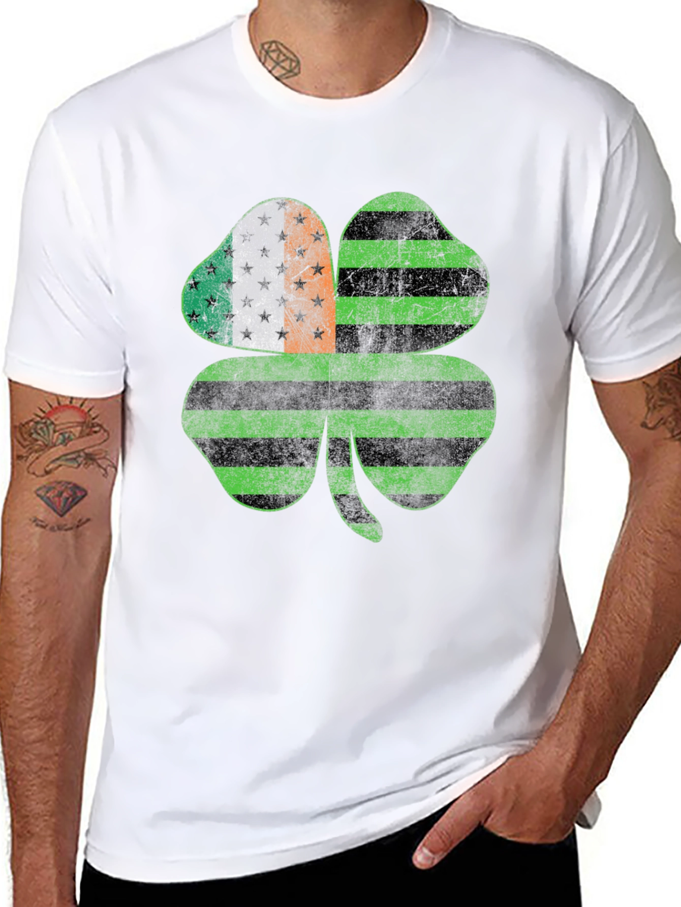 St. Patricks Day Irish American Shamrock T-Shirt